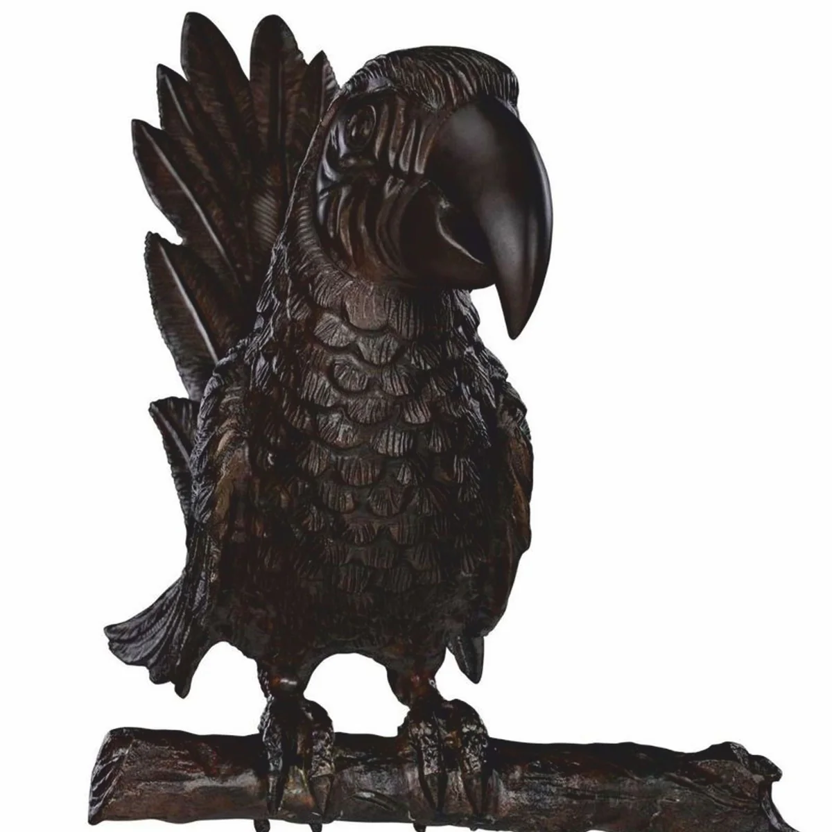 Luxury decorative bronze sculpture parrots on branch H. 150 cm - decorative figure