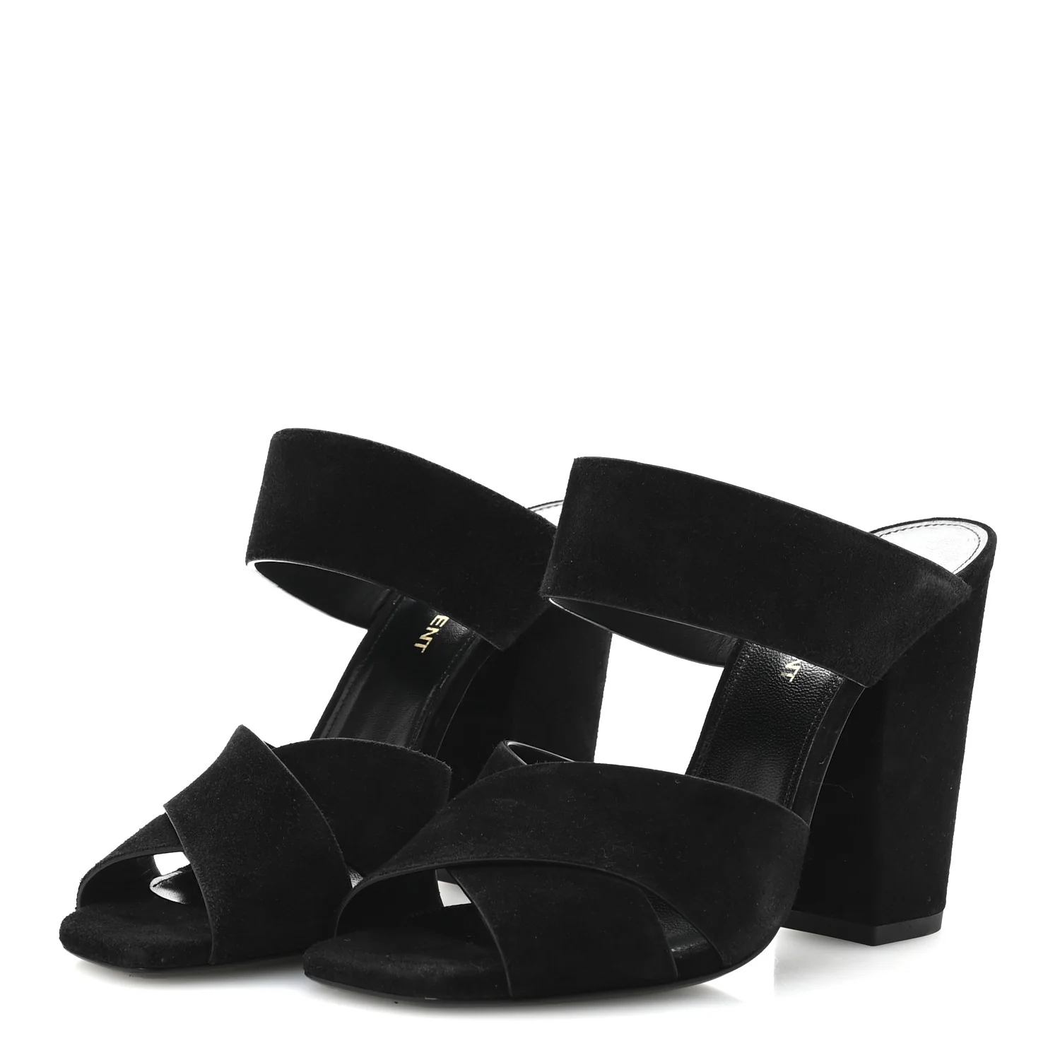 Suede Oak 100 Mule Sandals 37 Black - Top Club