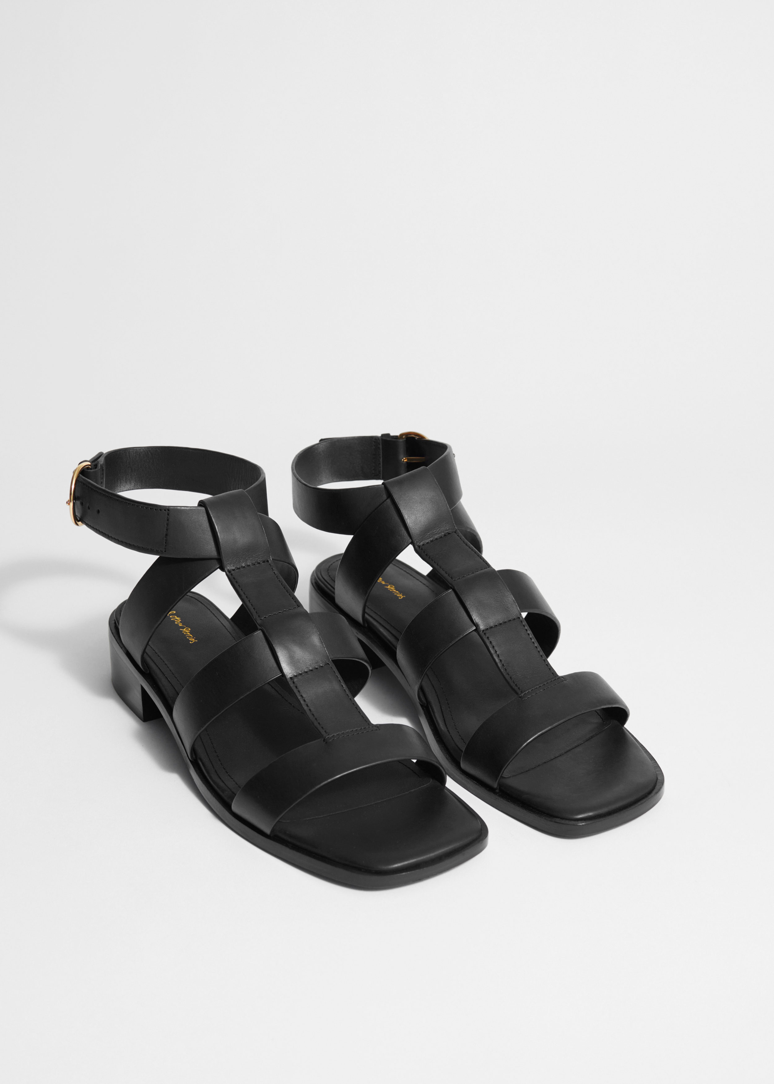 & Other Stories ANKLE-STRAP LEATHER SANDALS