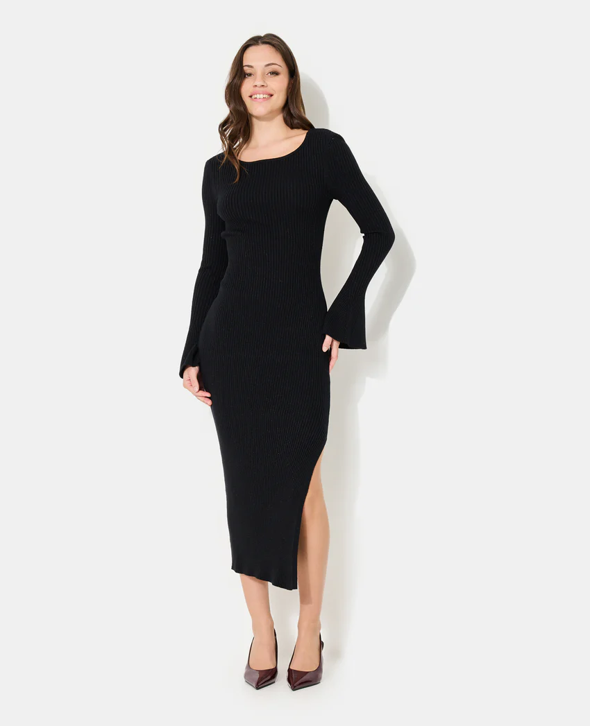 Pimkie Robe longue en maille lurex avec découpe dos