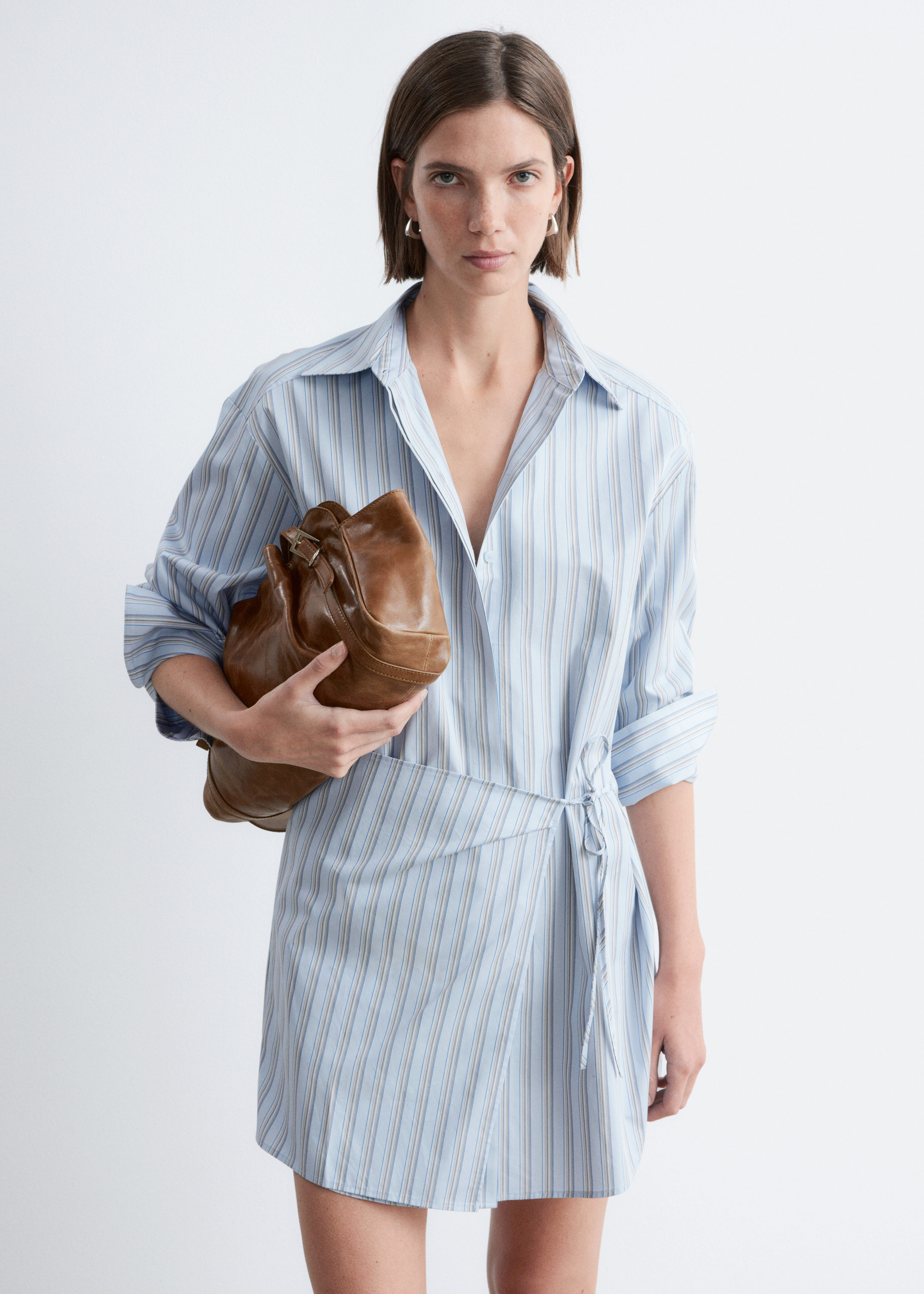 & Other Stories WRAP SHIRT MINI DRESS