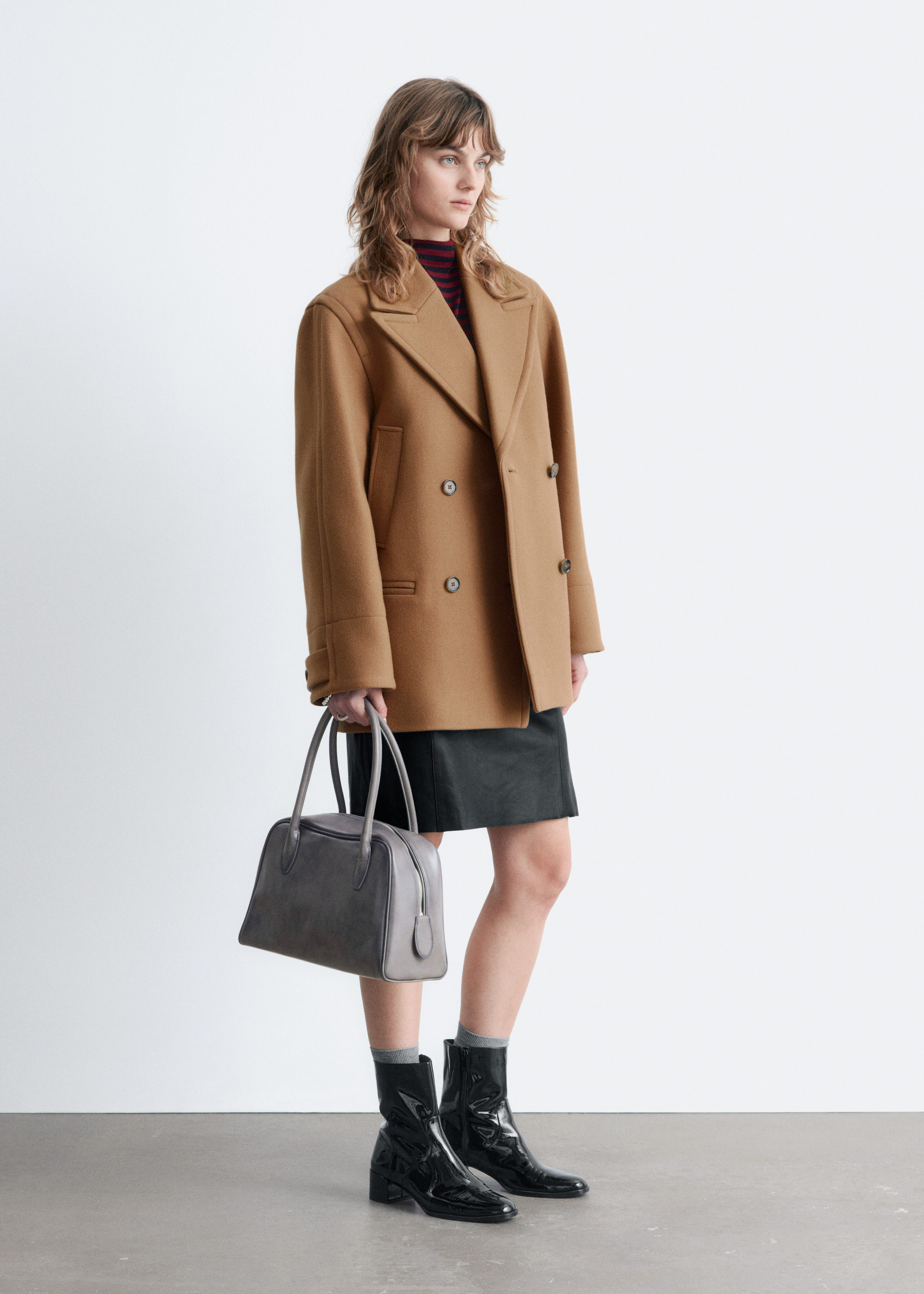 & Other Stories TAILORED WOOL PEA COAT