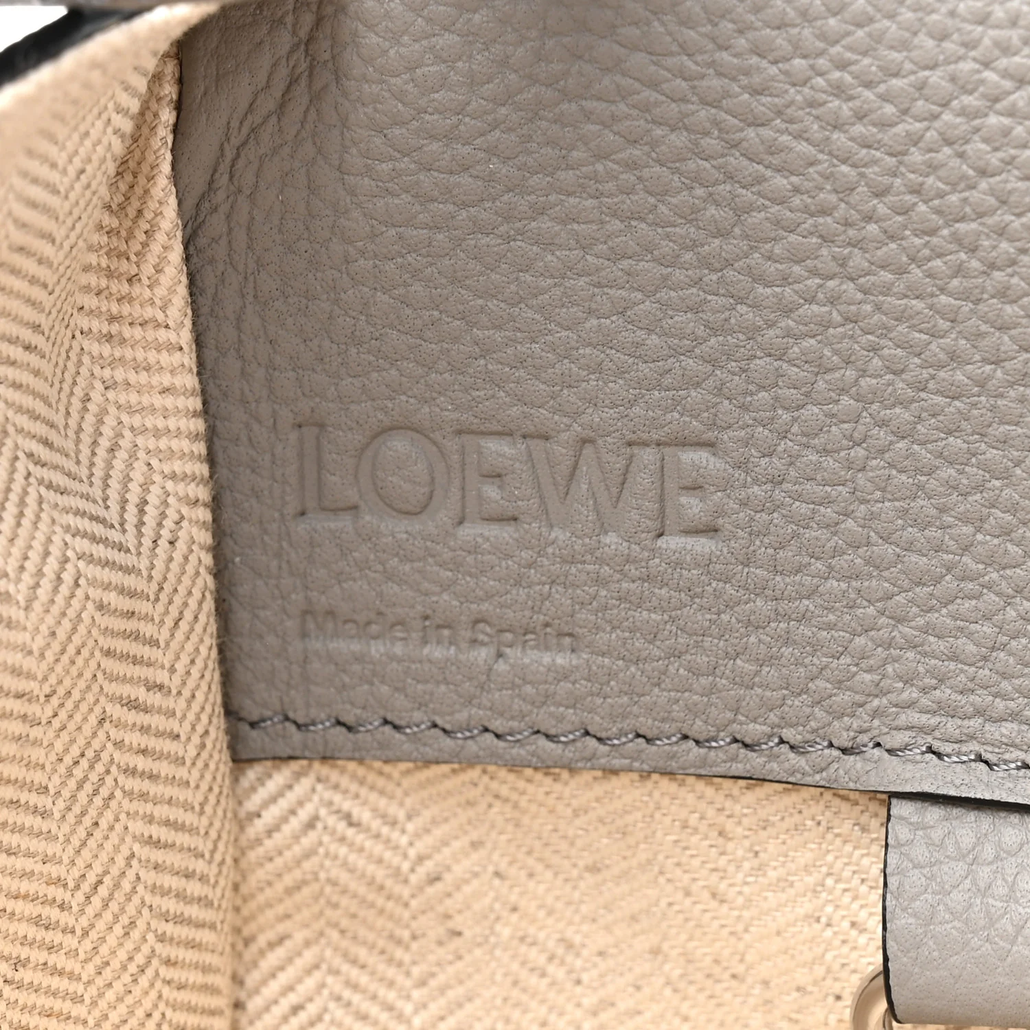 Grained Calfskin Mini Hammock Shoulder Bag Pearl Grey - Top Club