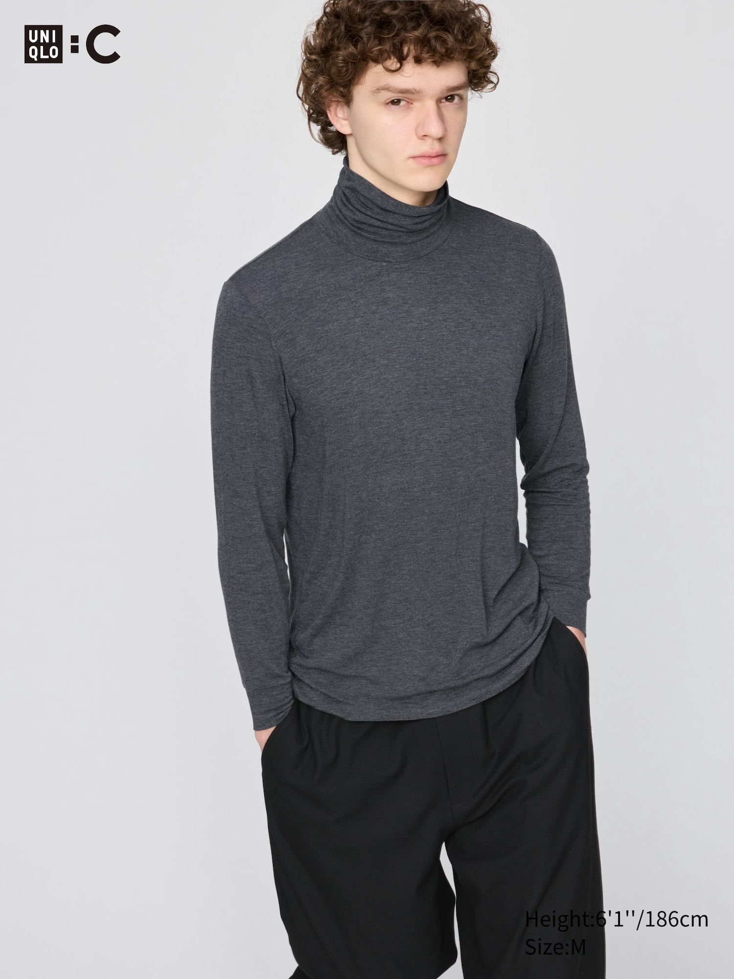 UNIQLO : C HEATTECH EXTRA WARM Cashmere Blend Turtle Neck Long Sleeve T-Shirt
