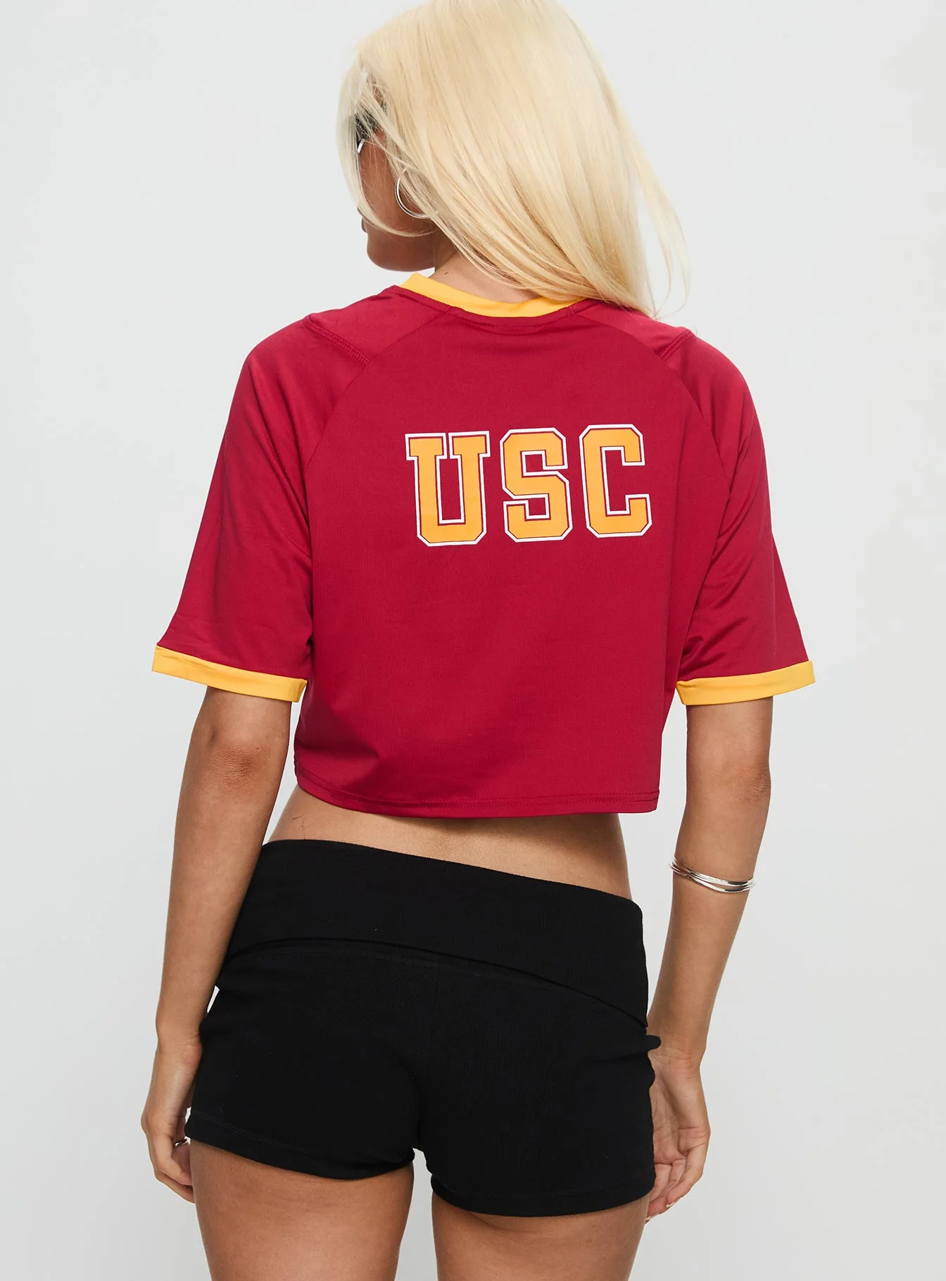 USC Cropped Soccer Jersey Tee Cardinal