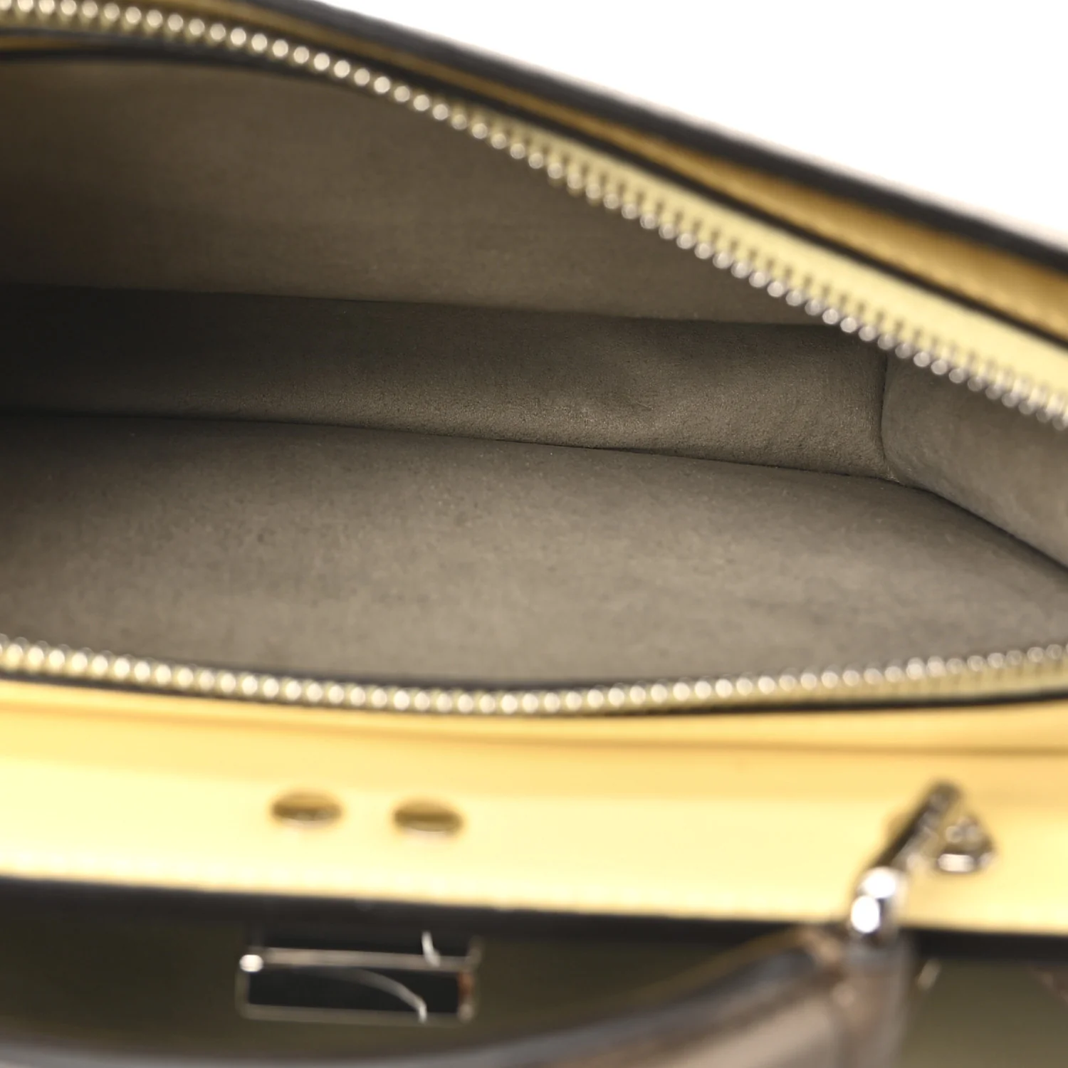 Cuoio Romano Vitello Cover Glazed Fabric Bi-Color FF 1974 Mini Peekaboo I SEE U Satchel Tartufo Banana Tobacco Moro - Top Club