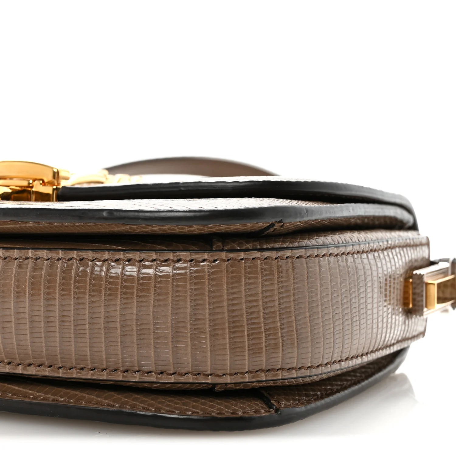Lizard Mini Sylvie 1969 Messenger Bag Taupe - Top Club