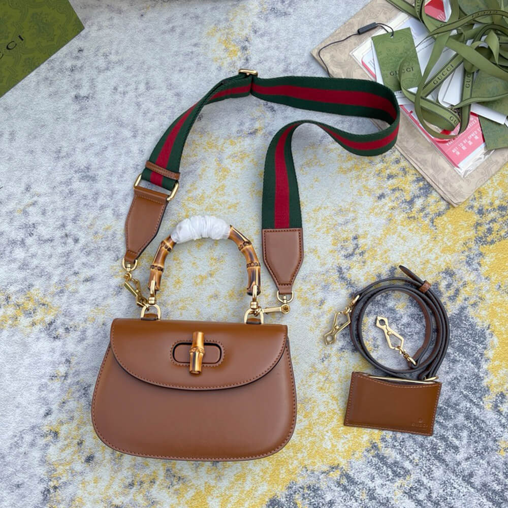 GUCCI BAMBOO 1947 JUMBO GG SMALL TOP HANDLE BAG - Top Club