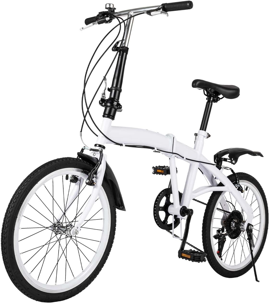 Bicicletta pieghevole da 20 pollici, per adulti, pieghevole, leggera, con una misura da 1,40 a 1,90 m, adatta per sport all'aria aperta, ciclismo a 6 marce