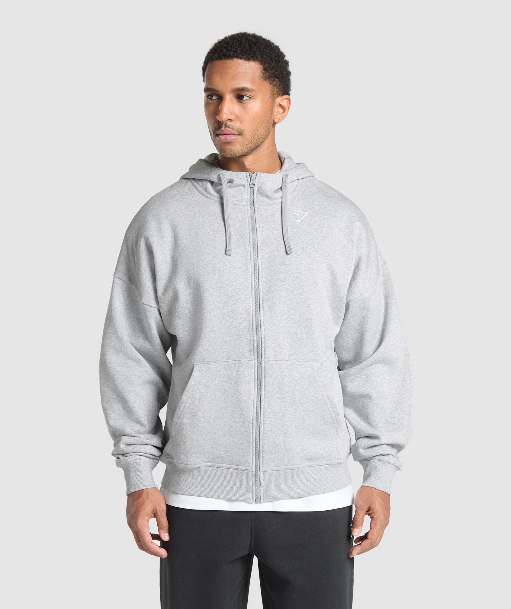 COACH Crest Oversized Zip Up Hoodie