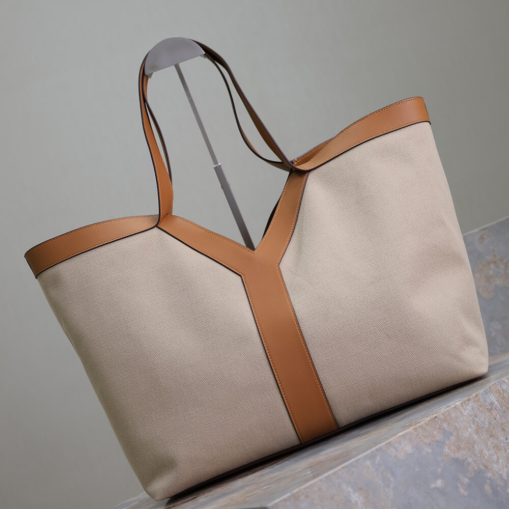 YSL Y TOTE IN CANVAS AND LEATHER(HIGH-END GRADE) - Top Club
