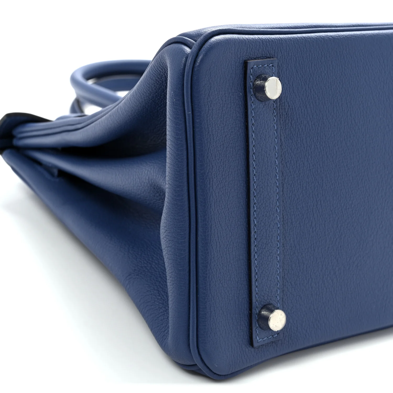 Taurillon Novillo Birkin 30 Bleu Brighton - Top Club