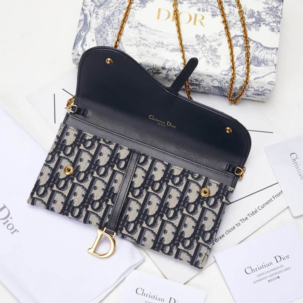 Dior LONG SADDLE WALLET WITH CHAIN - Top Club
