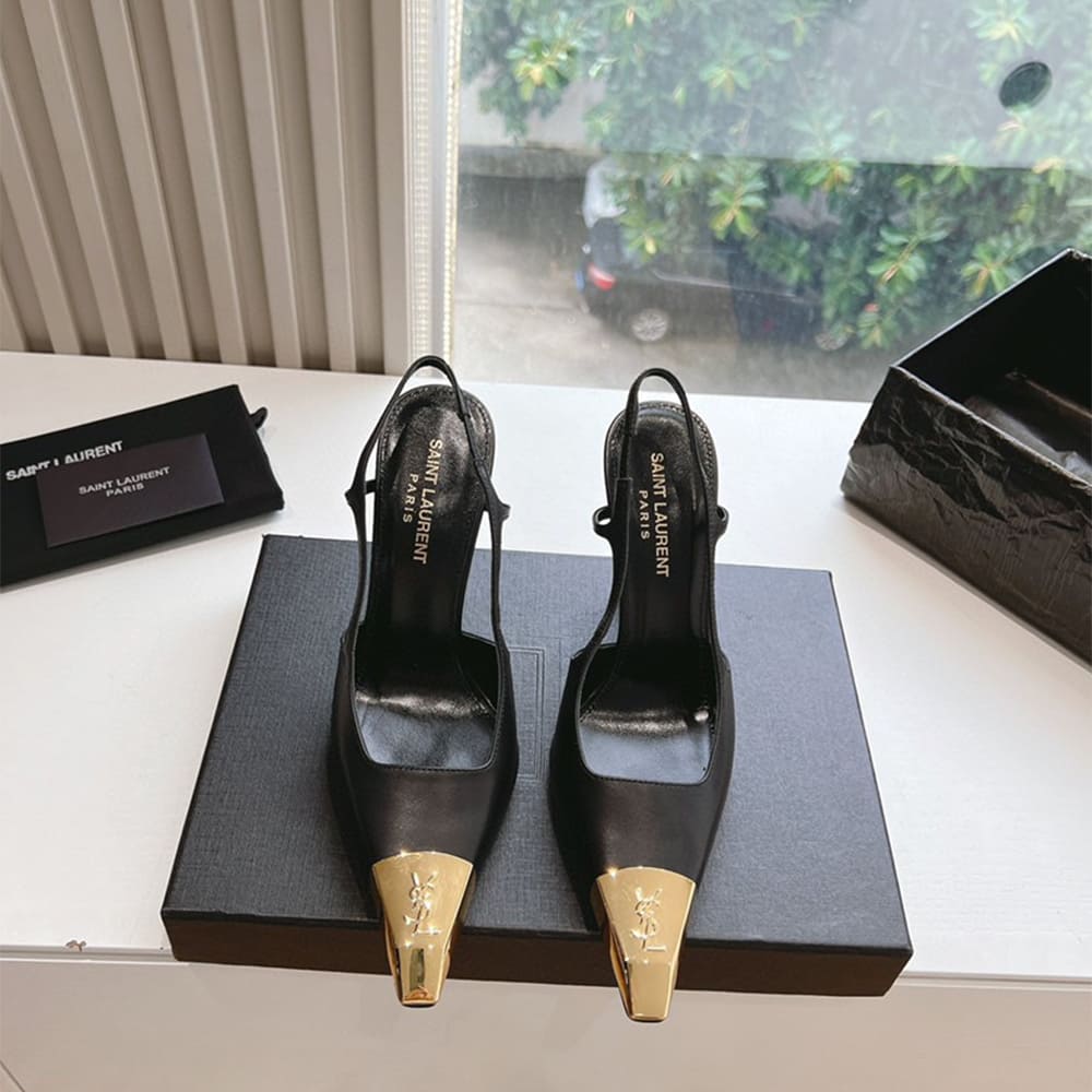 YSL Jeanne Slingback Pumps in Smooth Leather - Top Club