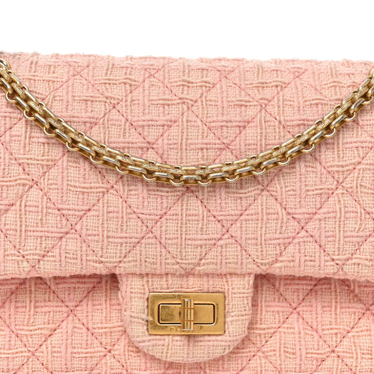 Wool Tweed Quilted 2.55 Reissue 225 Flap Light Pink - Top Club