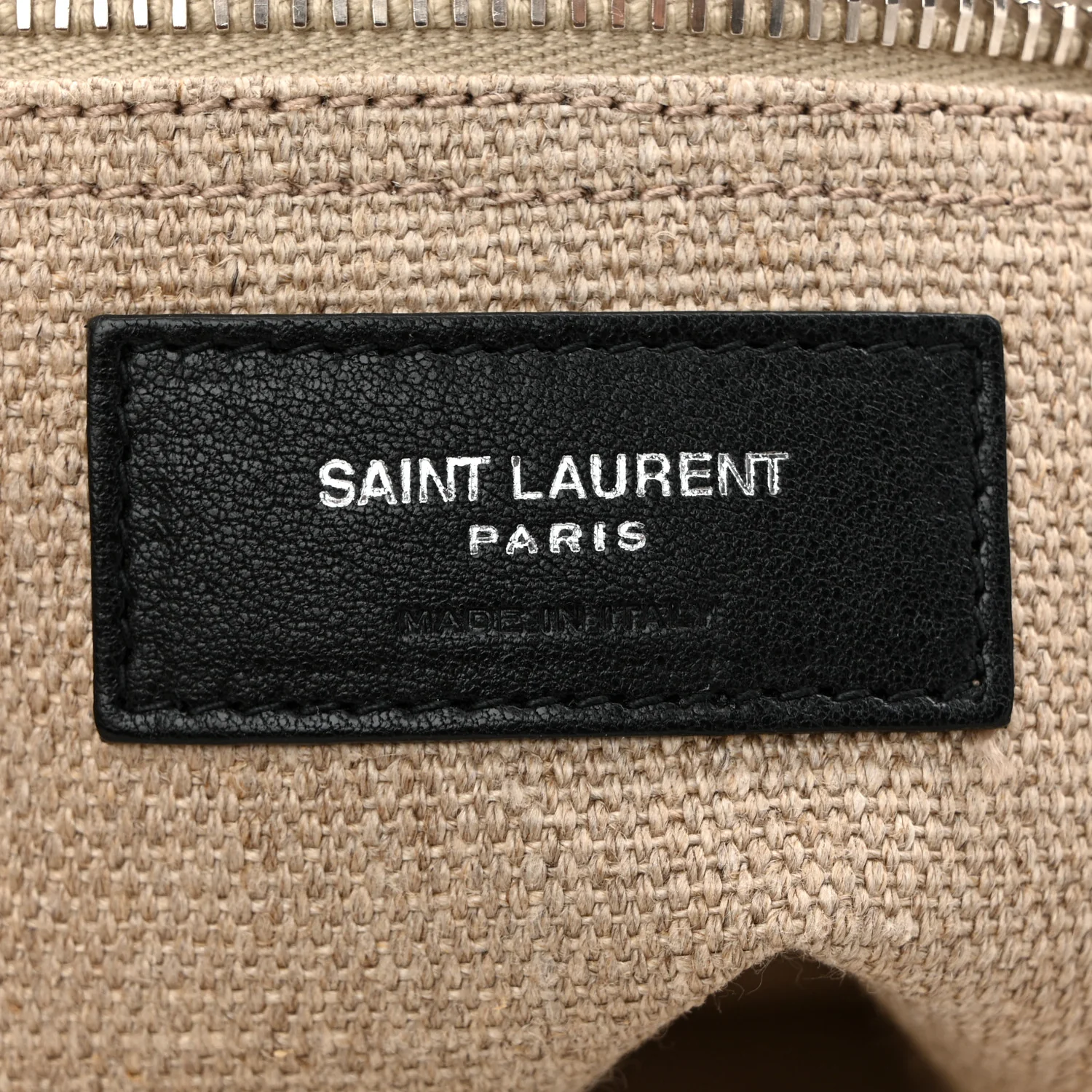 Linen Calfskin Small Rive Gauche Tote Optic White - Top Club