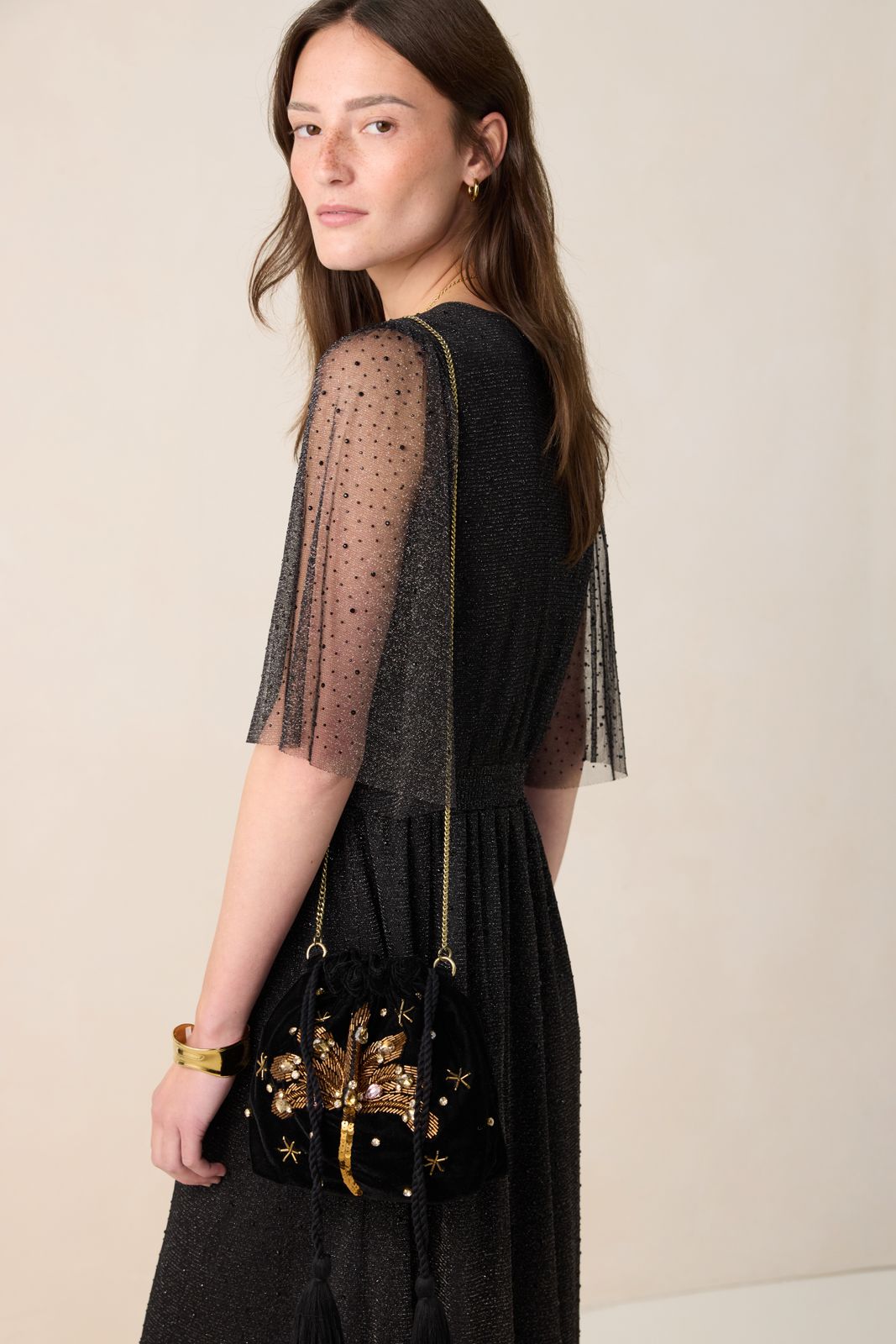 Zwarte tas met palmboom