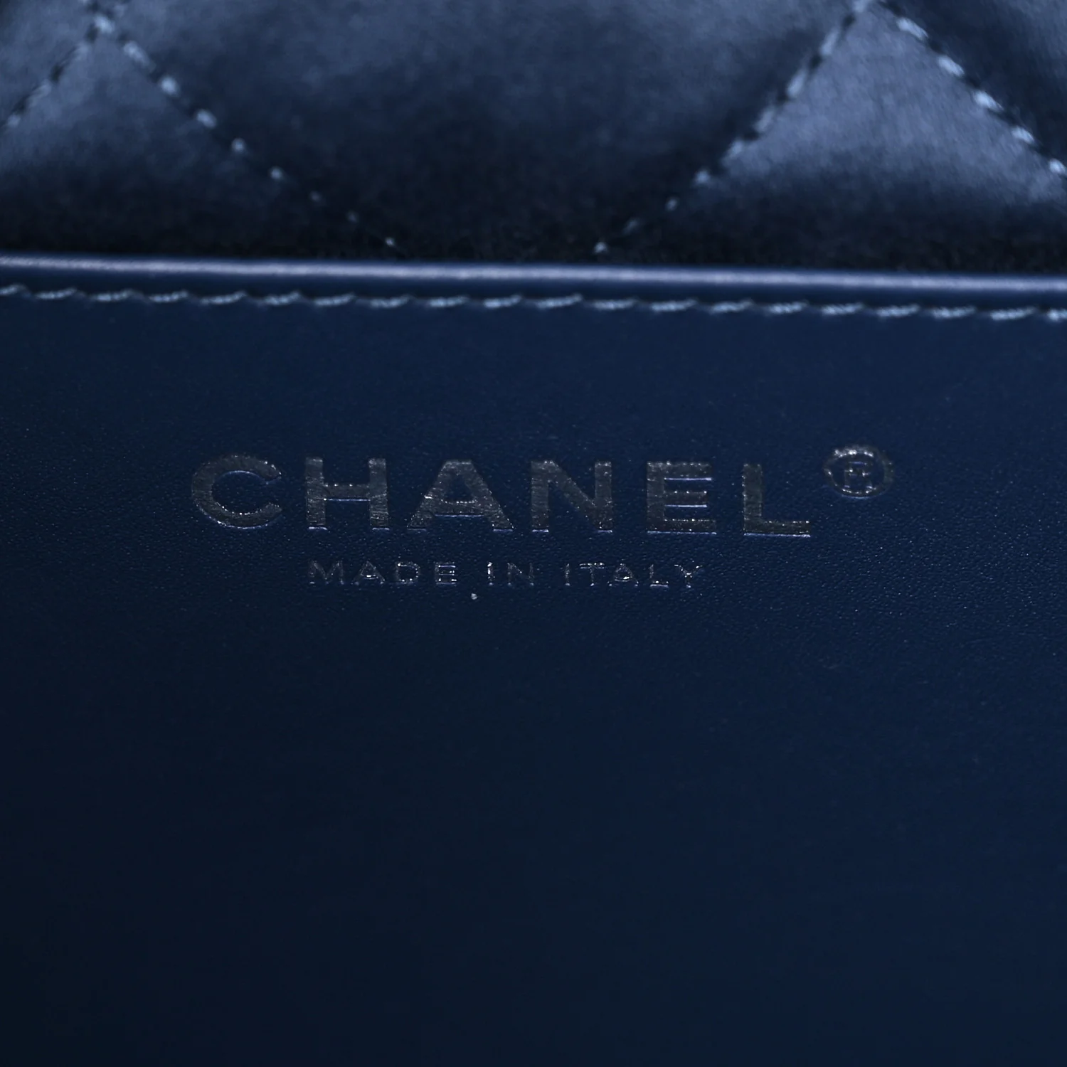 Washed Denim Logo Embroidered Mini Chanel 22 Blue - Top Club