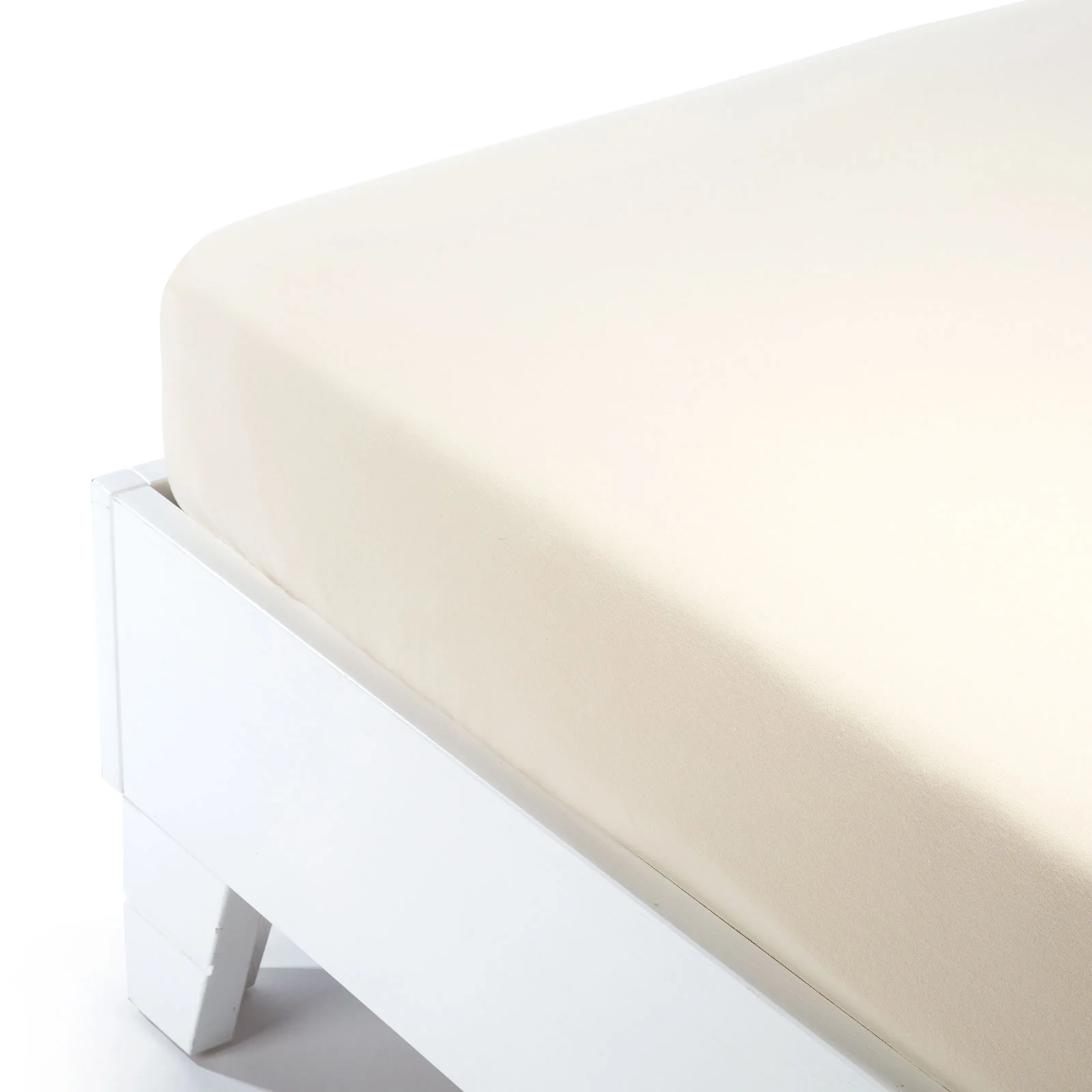 Lower sheet in tint-tint-shaped flannel flanlla square and half ivory caleffi