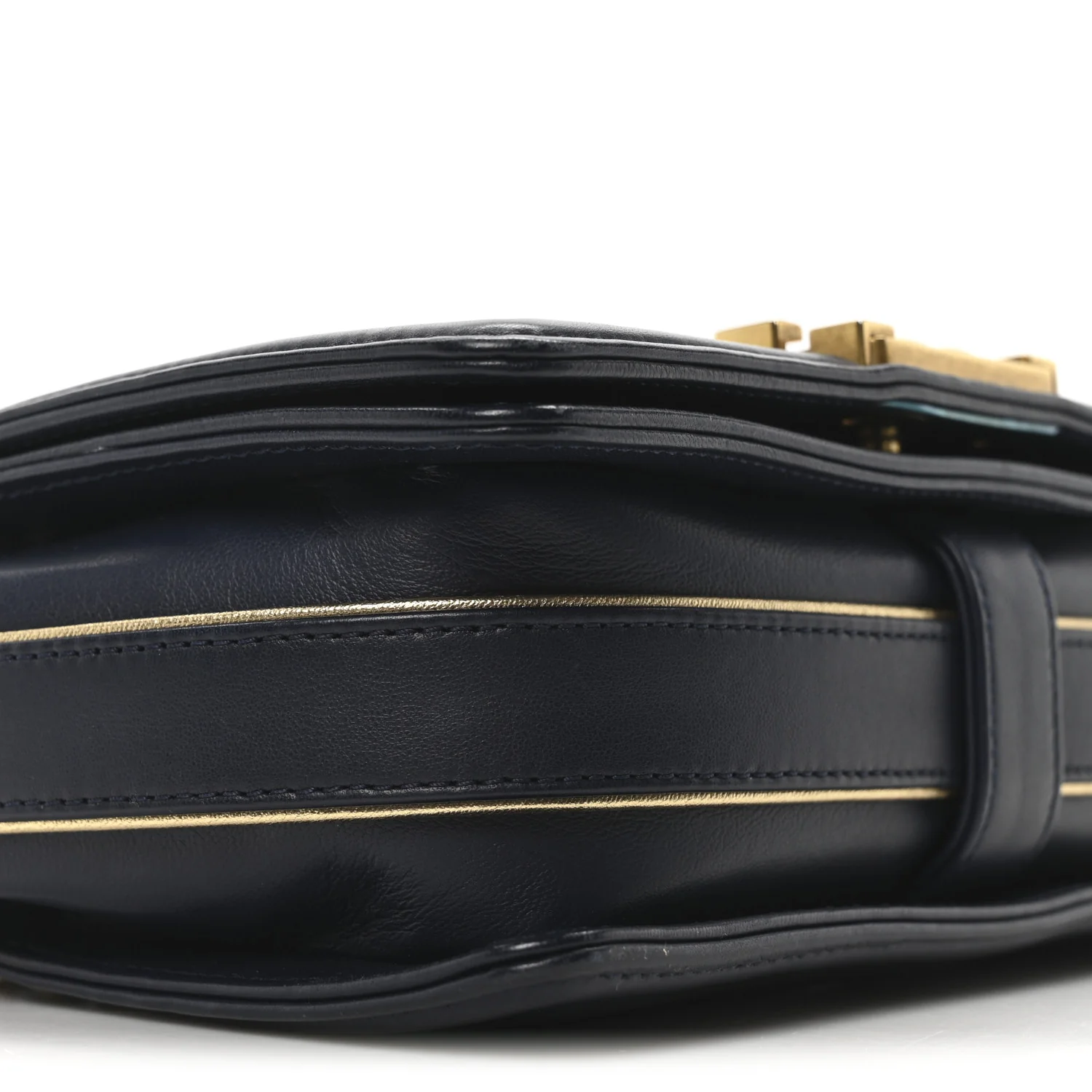 Sheepskin Braided Small Boy Reverso Flap Navy - Top Club