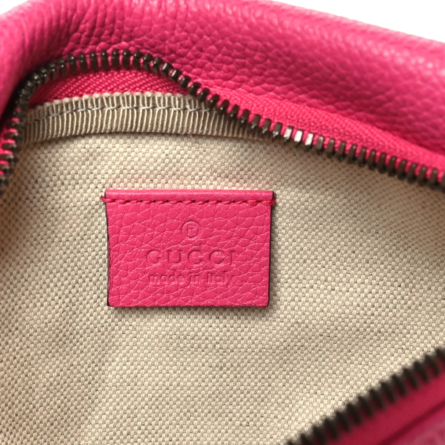 Grained Calfskin Small Logo Belt Bag Box Pink Green - Top Club