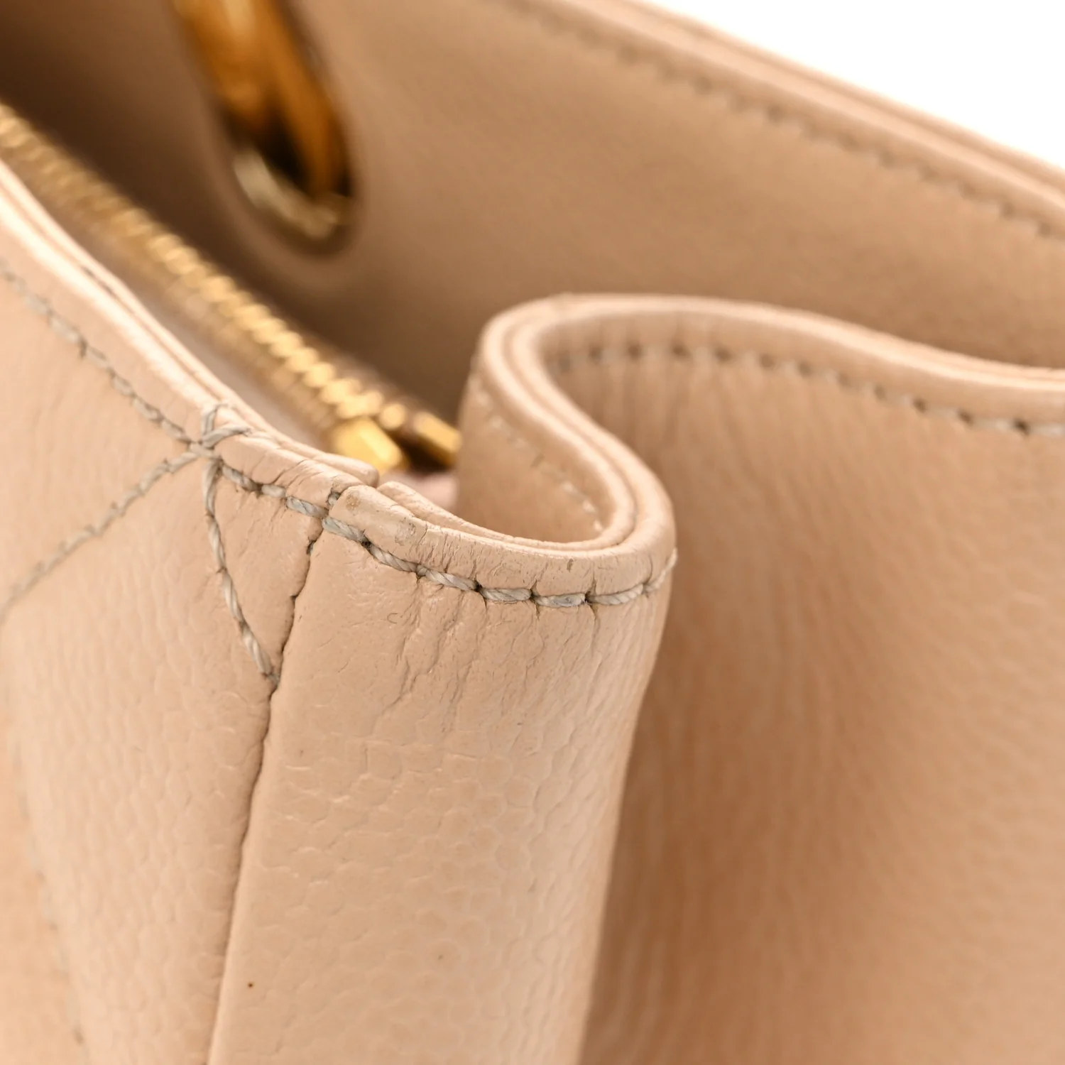 Caviar Quilted Grand Shopping Tote GST Beige Clair - Top Club