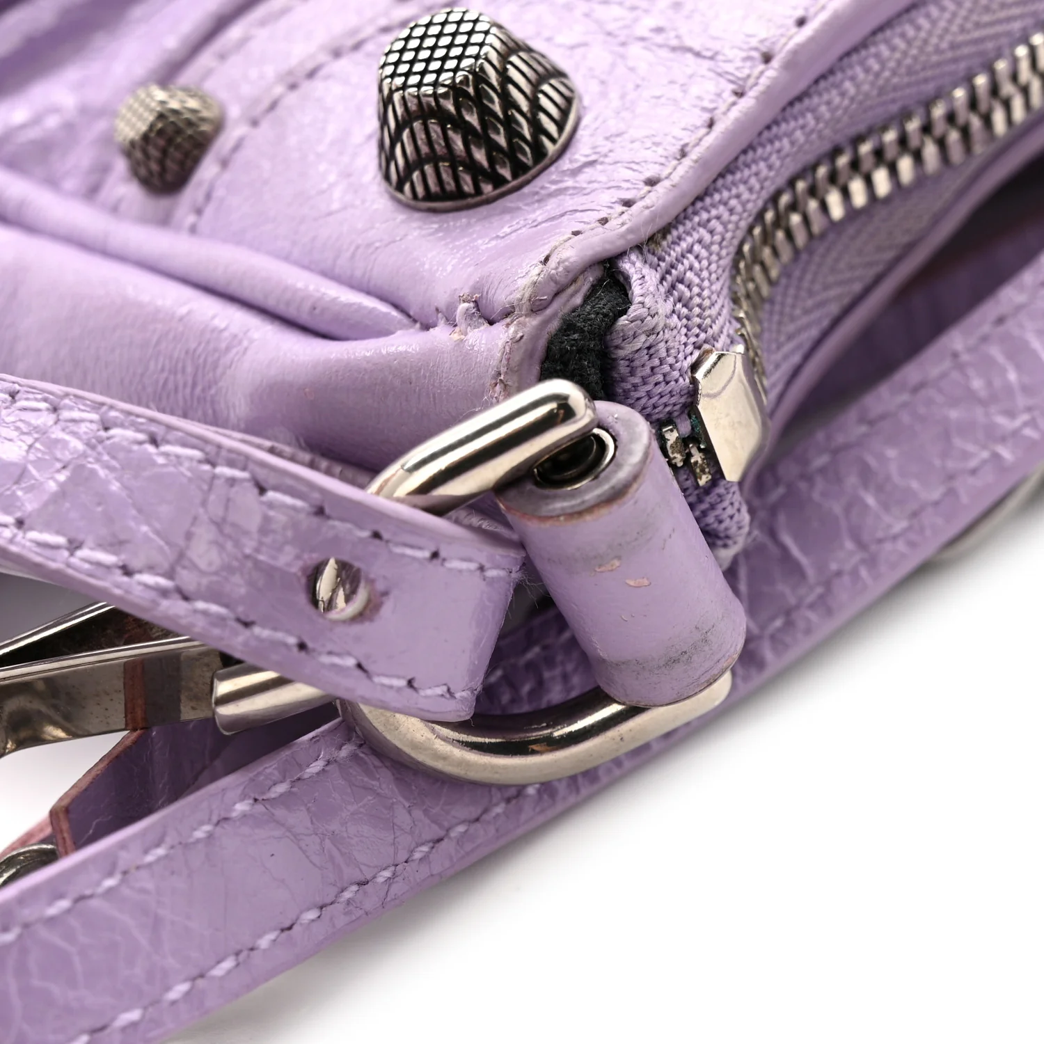 Agneau Arena Le Cagole Mini Purse With Chain Lilac - Top Club