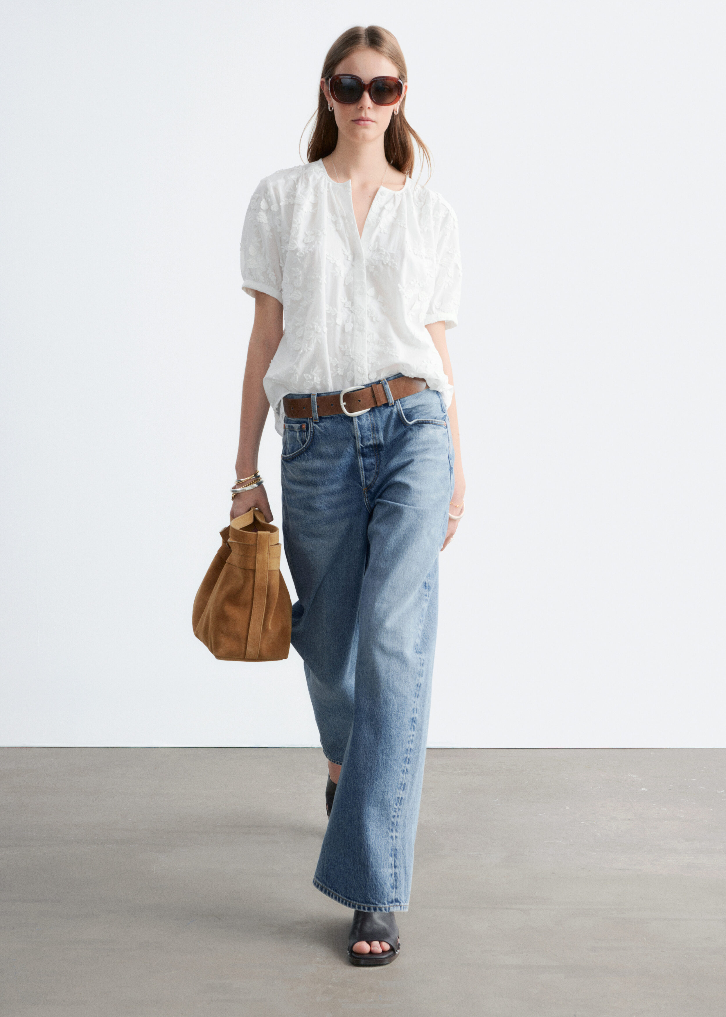 & Other Stories OVERSIZED PUFF-SLEEVE BLOUSE