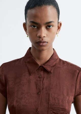 & Other Stories JACQUARD MINI SHIRT DRESS