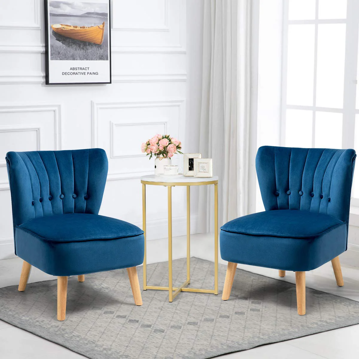BEFOUNDLOVELY Modern Velvet Accent Chair | Small Upholstered Leisure Sofa Chair