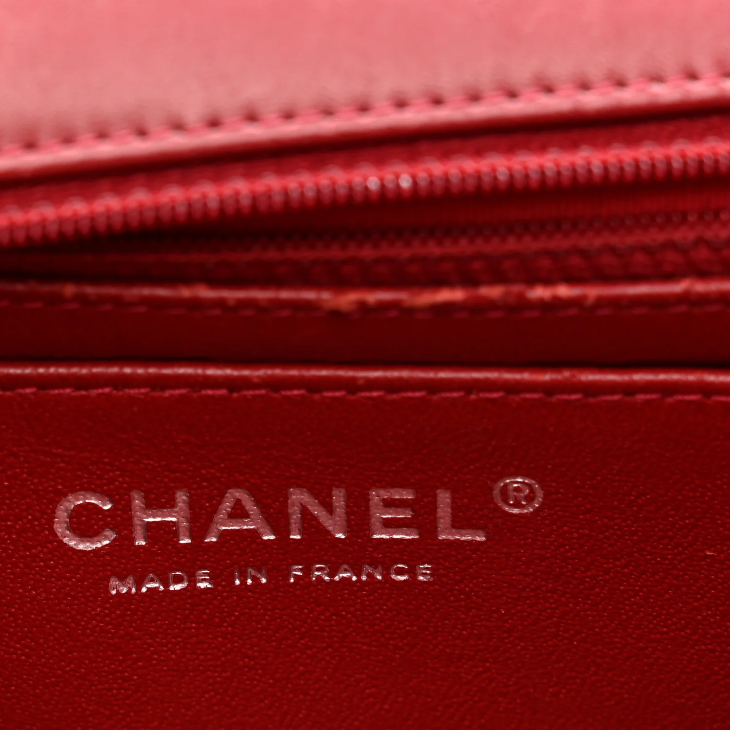 Patent Calfskin Quilted Mini Rectangular Flap Dark Red - Top Club