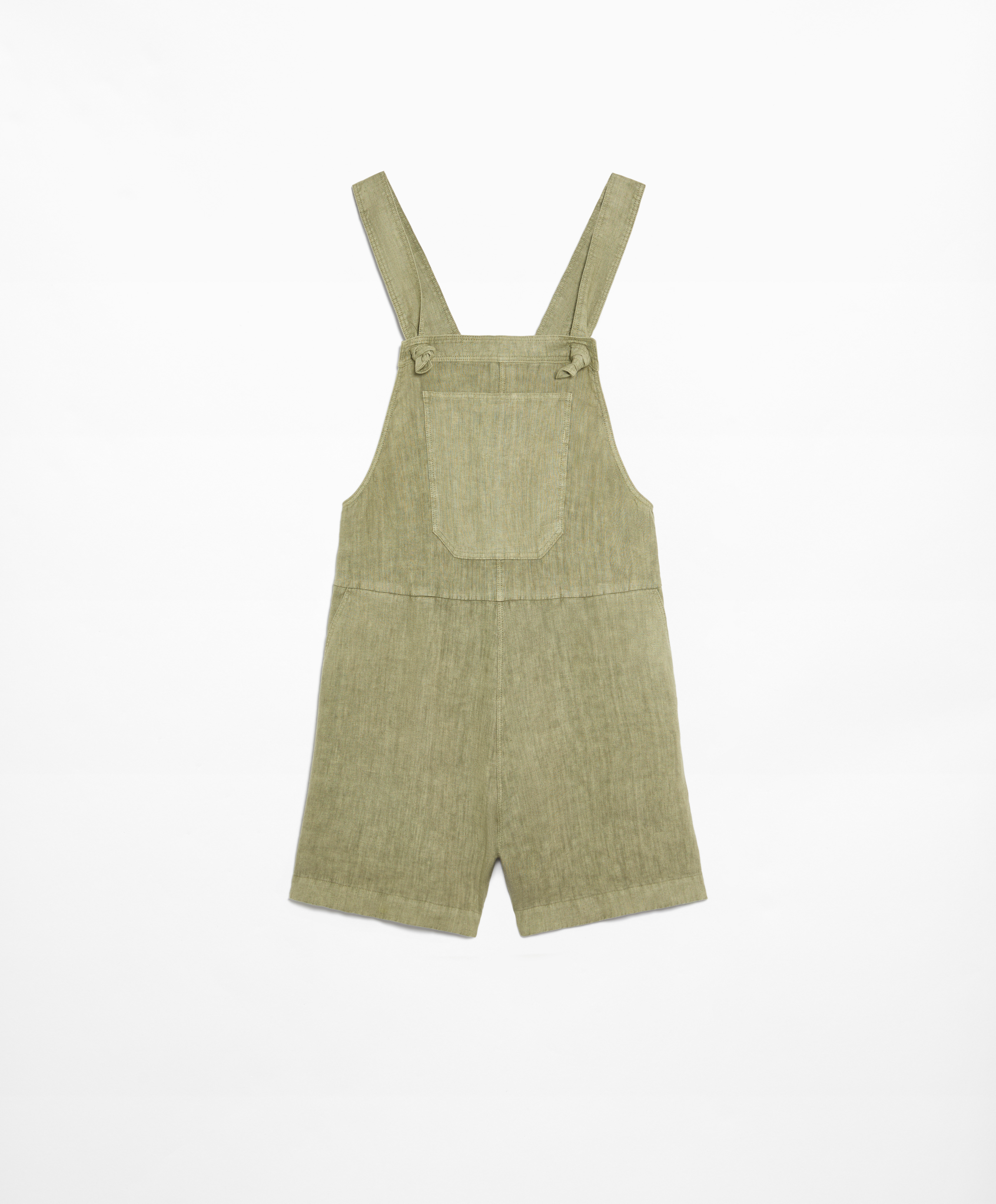 OYSHO Short strappy jumpsuit in 100% linen