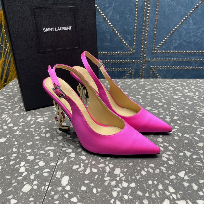 YSL rhinestone high heel classic logo letter high heel sandals - Sneaker Replica Workshop