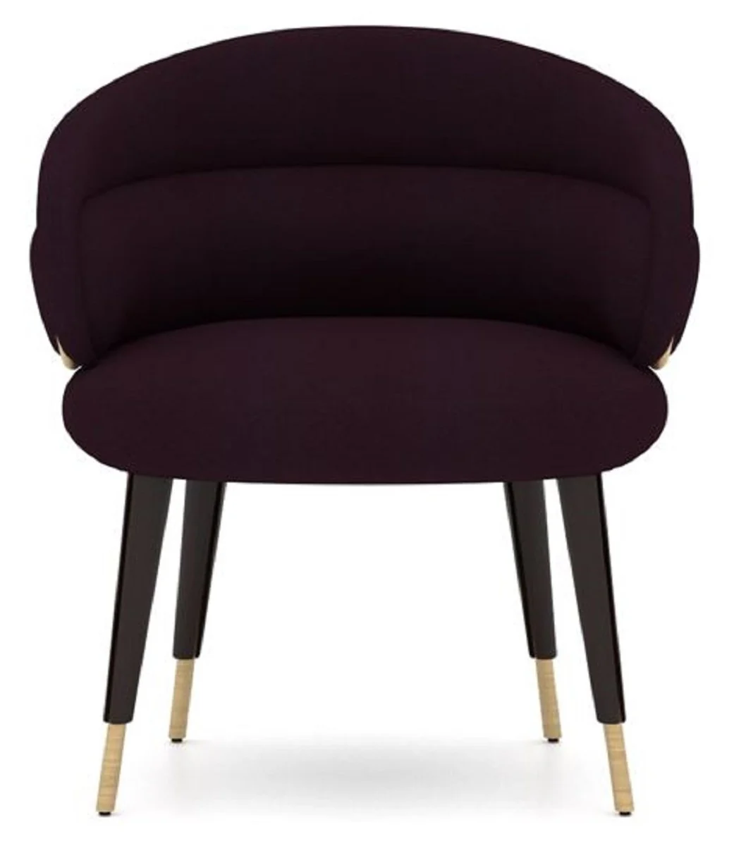 Luxury dining room chair set of 8 purple / black / beige - kitchen chairs with armrests - dining room furniture - restaurant furniture - hotel furniture - luxury furniture