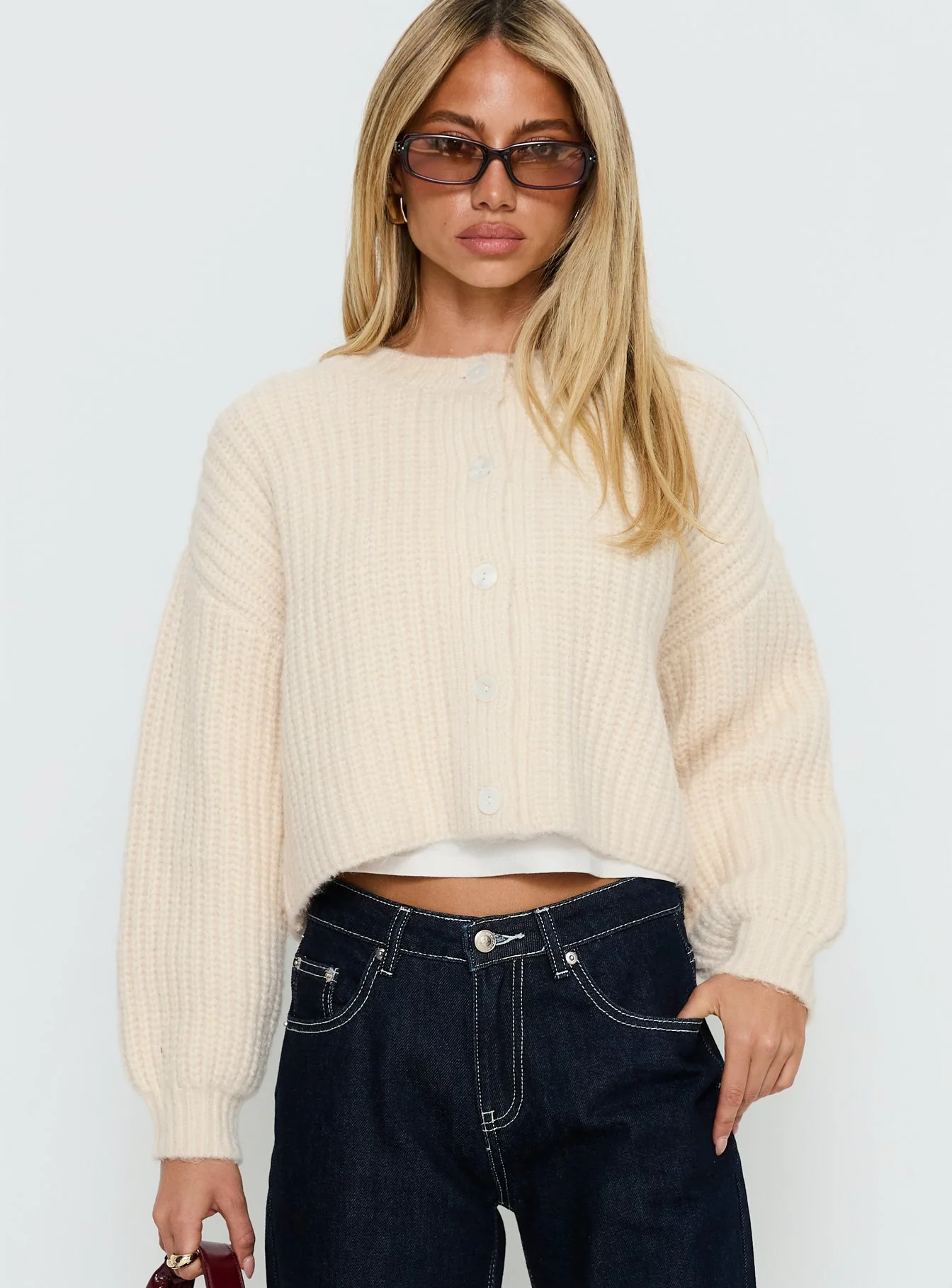 Hadly Knit Cardigan Cream