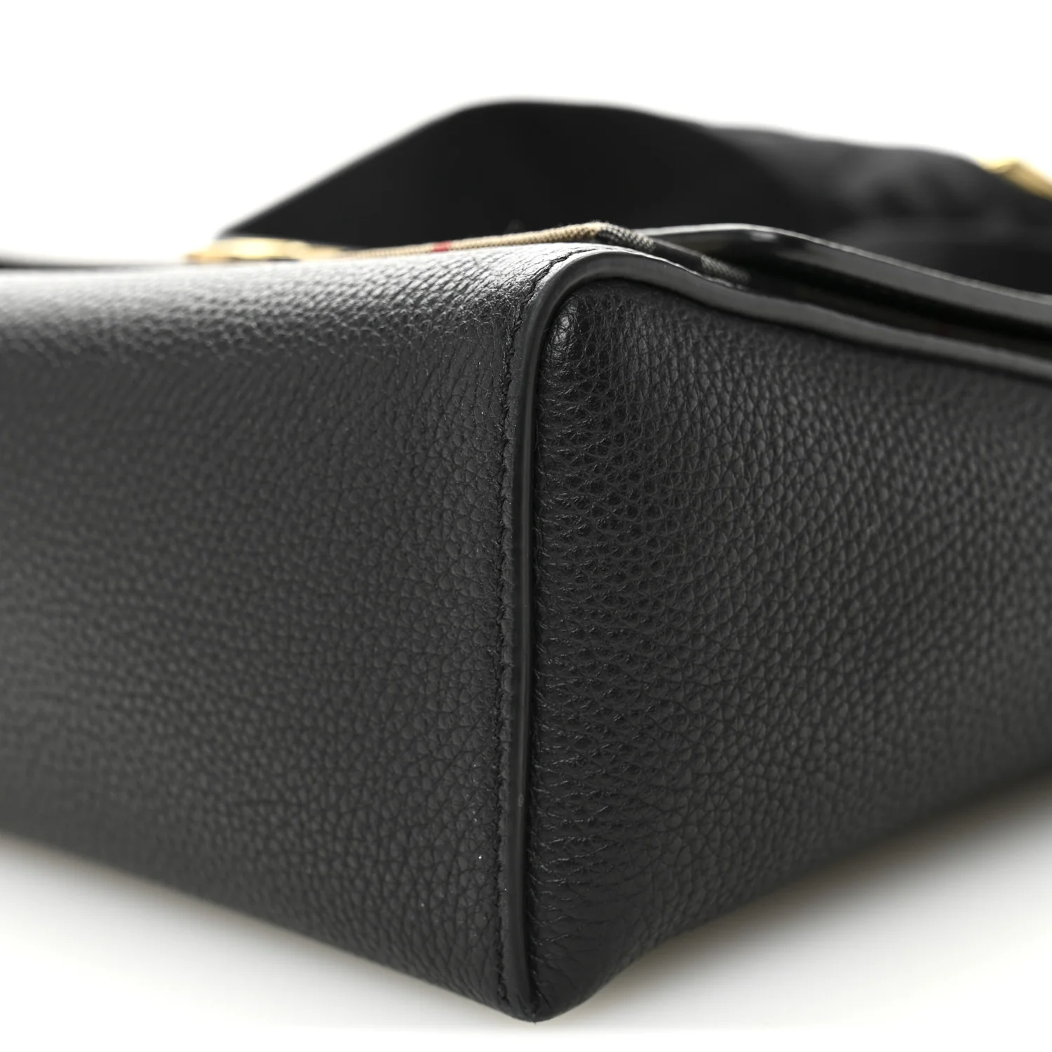 Coated Canvas Calfskin Vintage Check Medium Note Crossbody Bag Black - Top Club