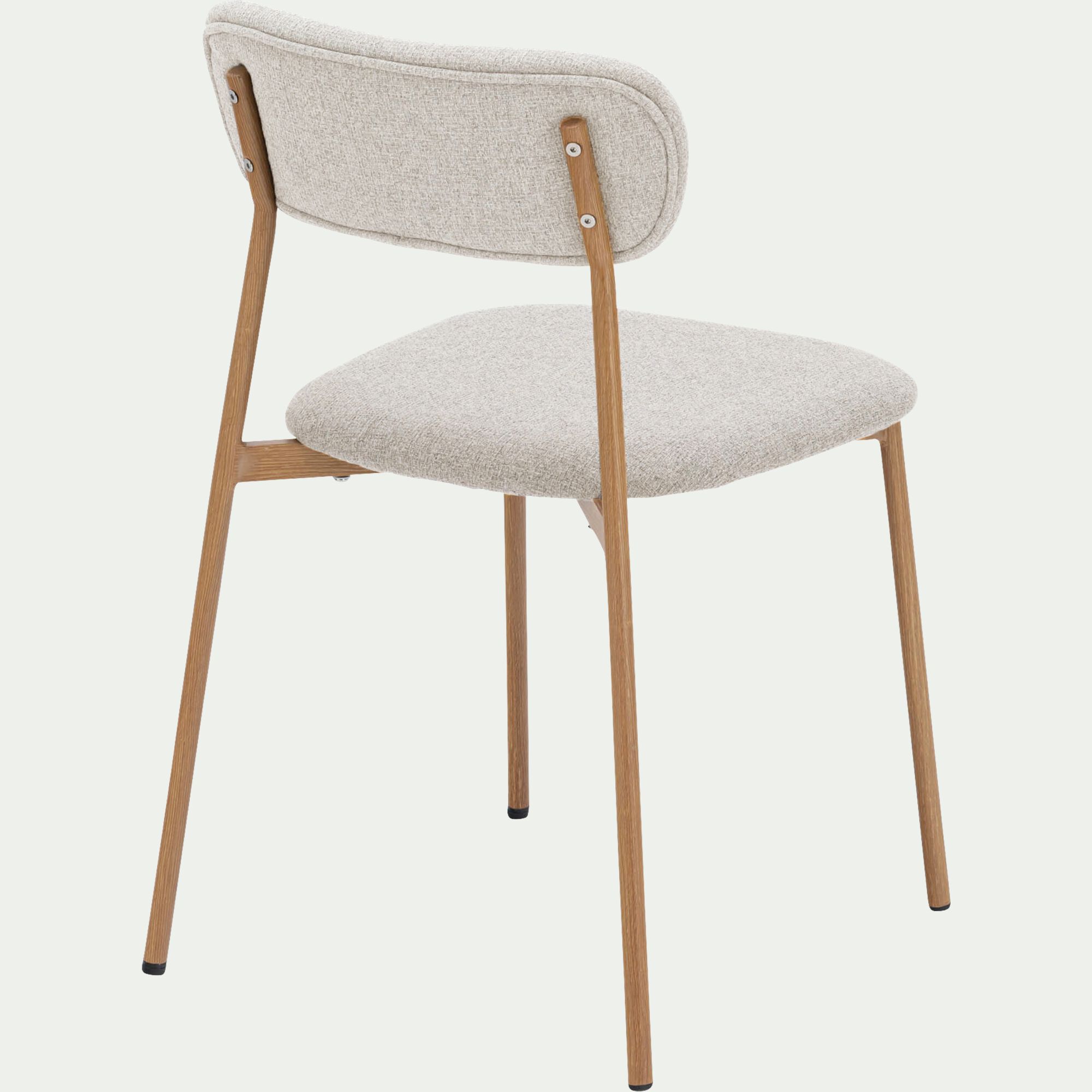 NOVES - Chaise de repas en tissu - beige