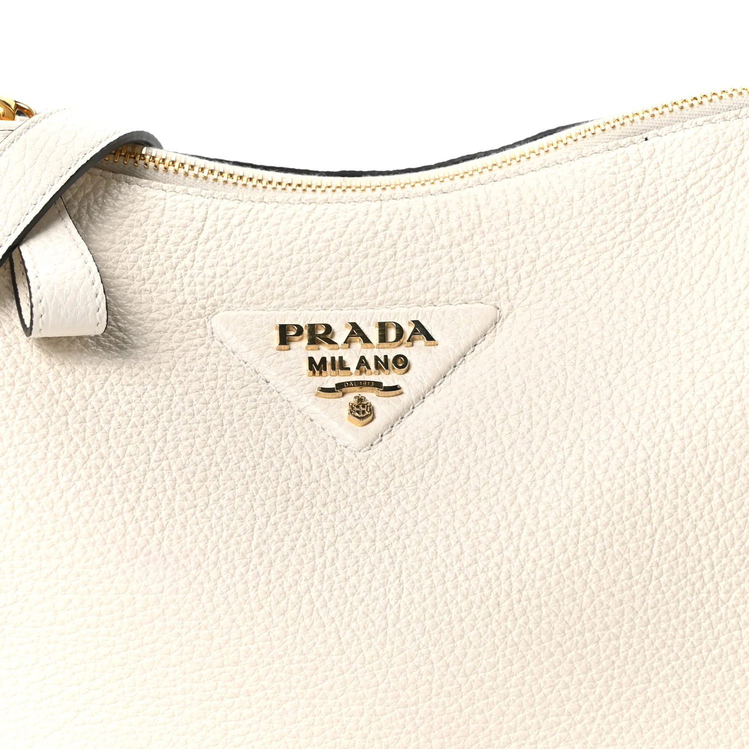 Vitello Daino Small Shoulder Bag White - Top Club