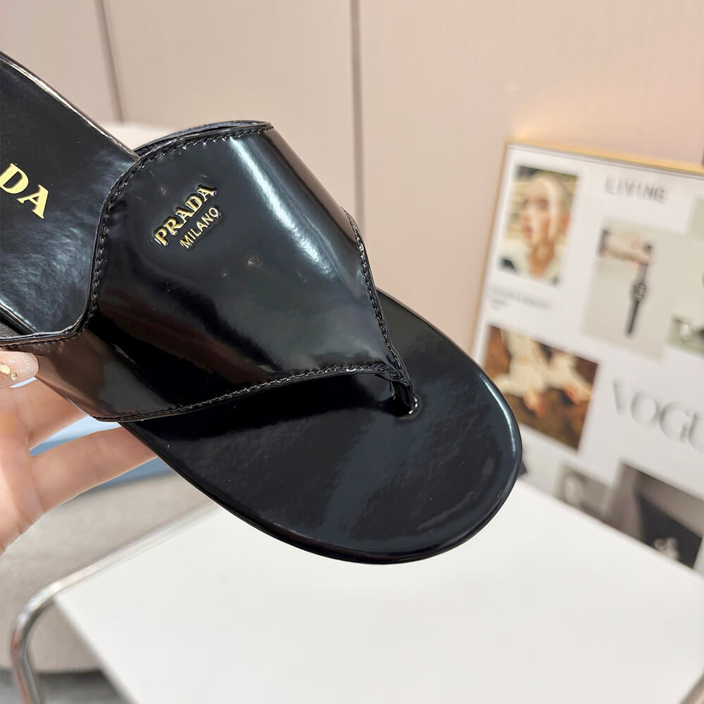 Prada Brushed leather thong sandals - Top Club