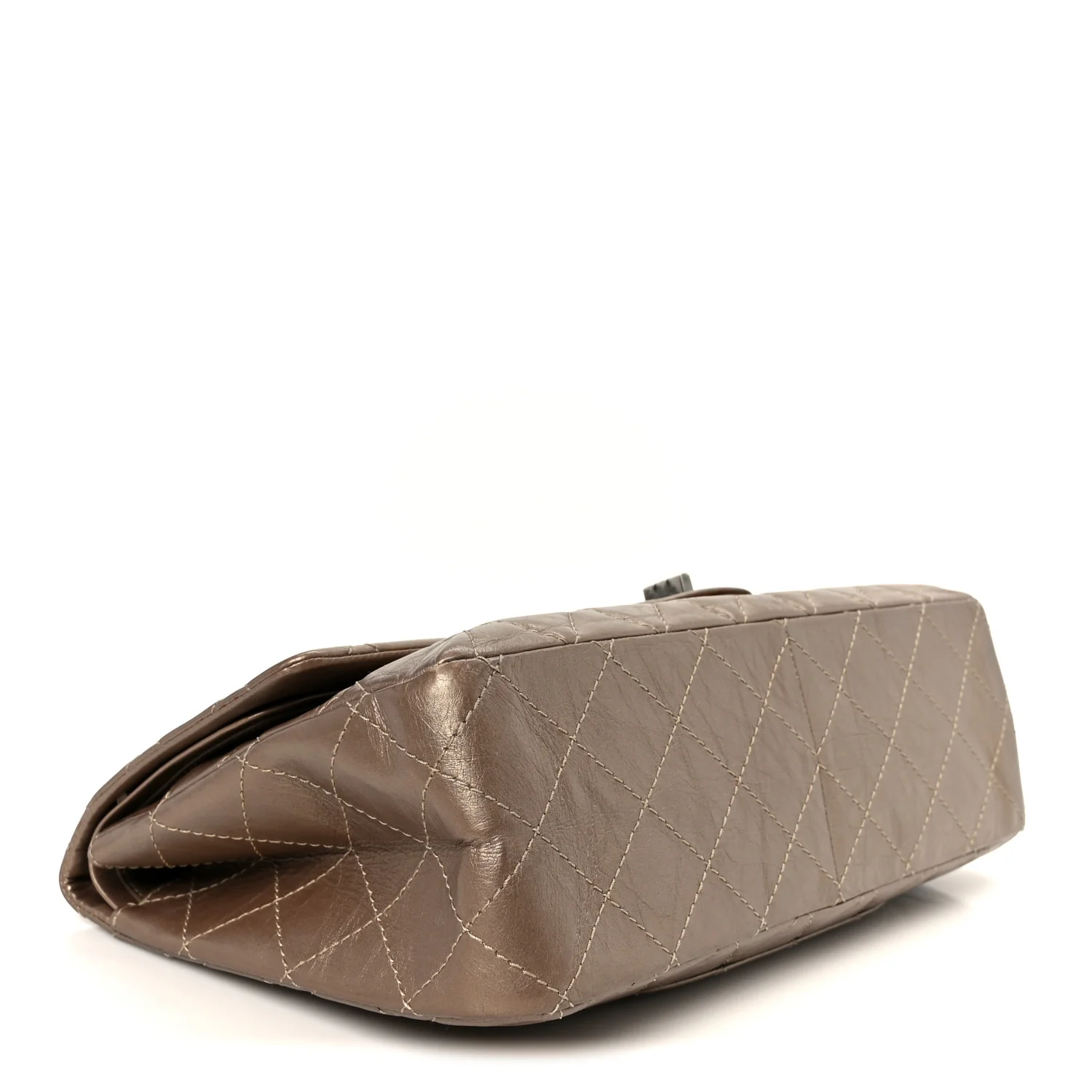 Metallic Aged Calfskin Quilted 2.55 Reissue 227 Flap Dark Gold - Top Club