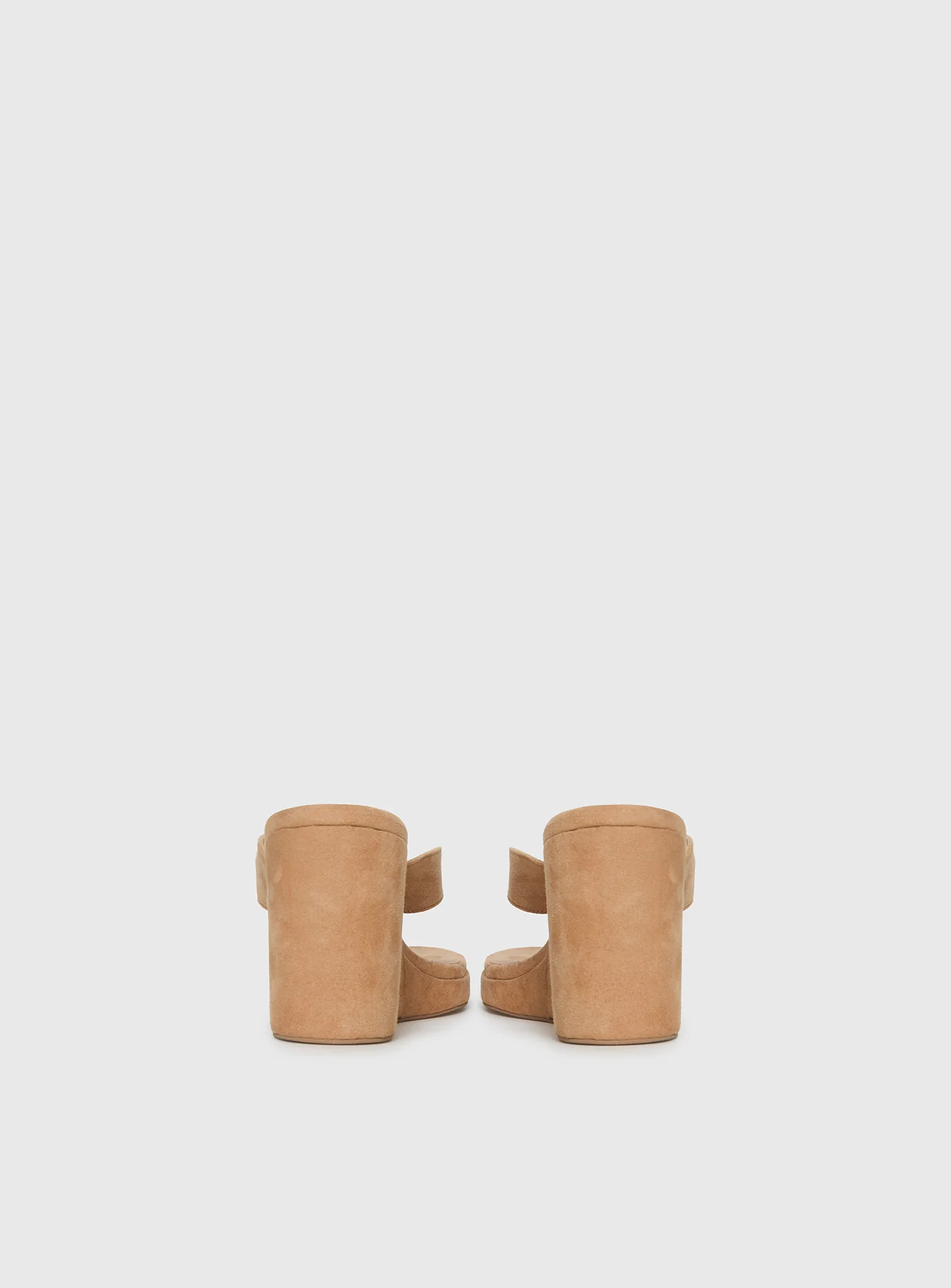 Kamiko Wedged Heels Tan Faux Suede