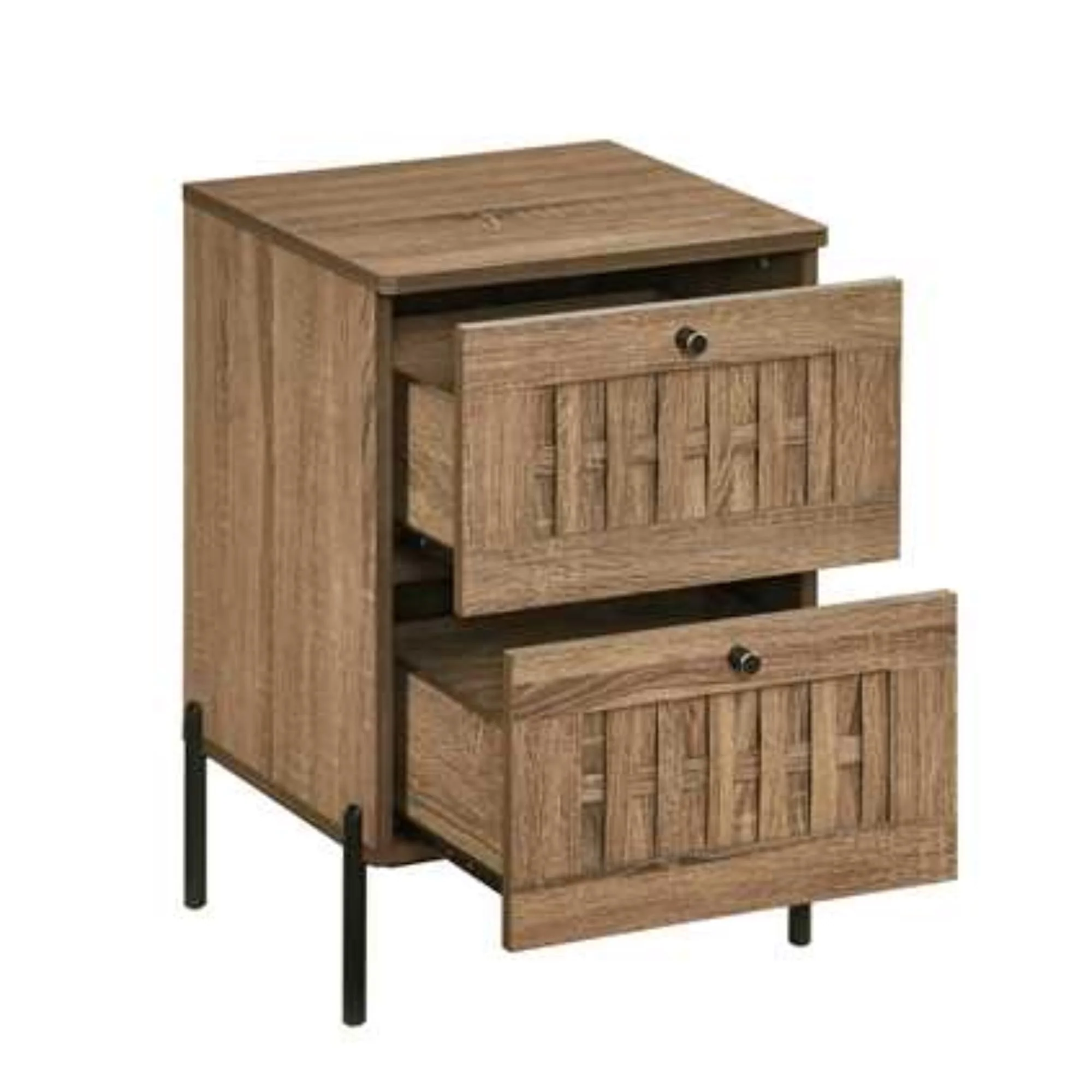 BEFOUNDLOVELY Wooden Nightstand with 2 Drawers