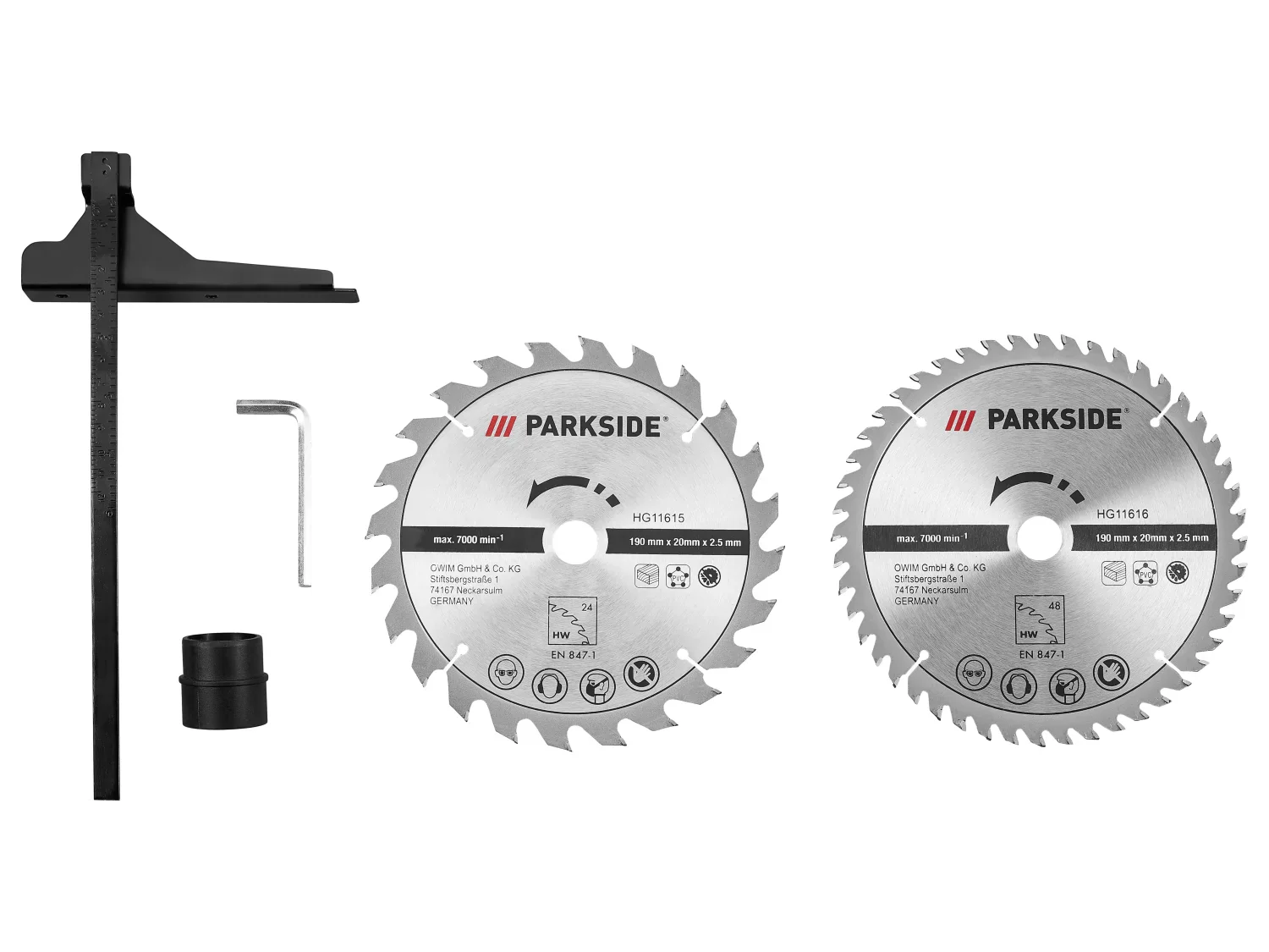 PARKSIDE Scie circulaire PHKS 1350 E4, 190 mm, 1350 W