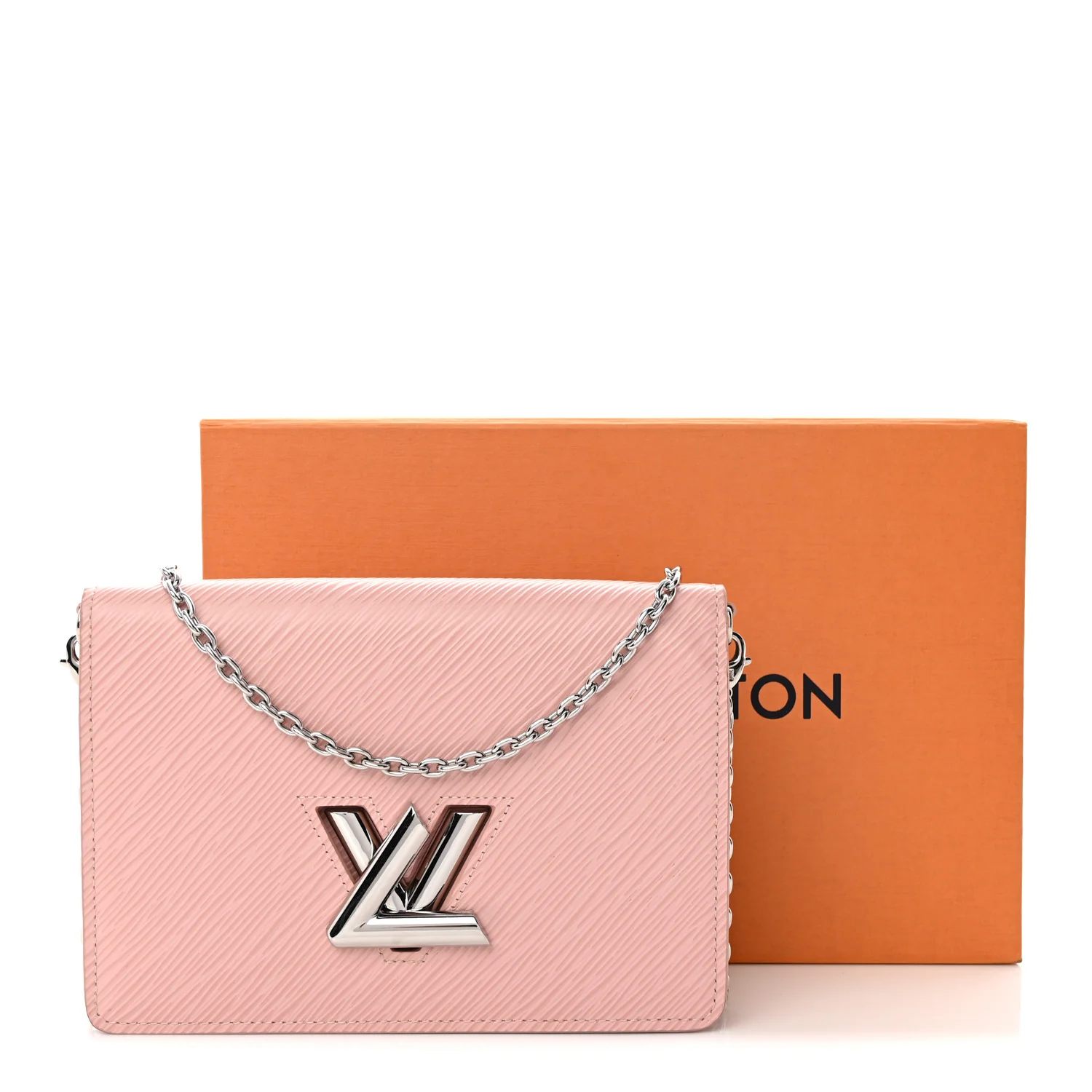 Epi Twist Belt Chain Wallet Rose Ballerine - Top Club