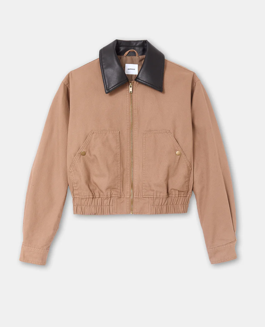 Pimkie Blouson en toile avec col simili