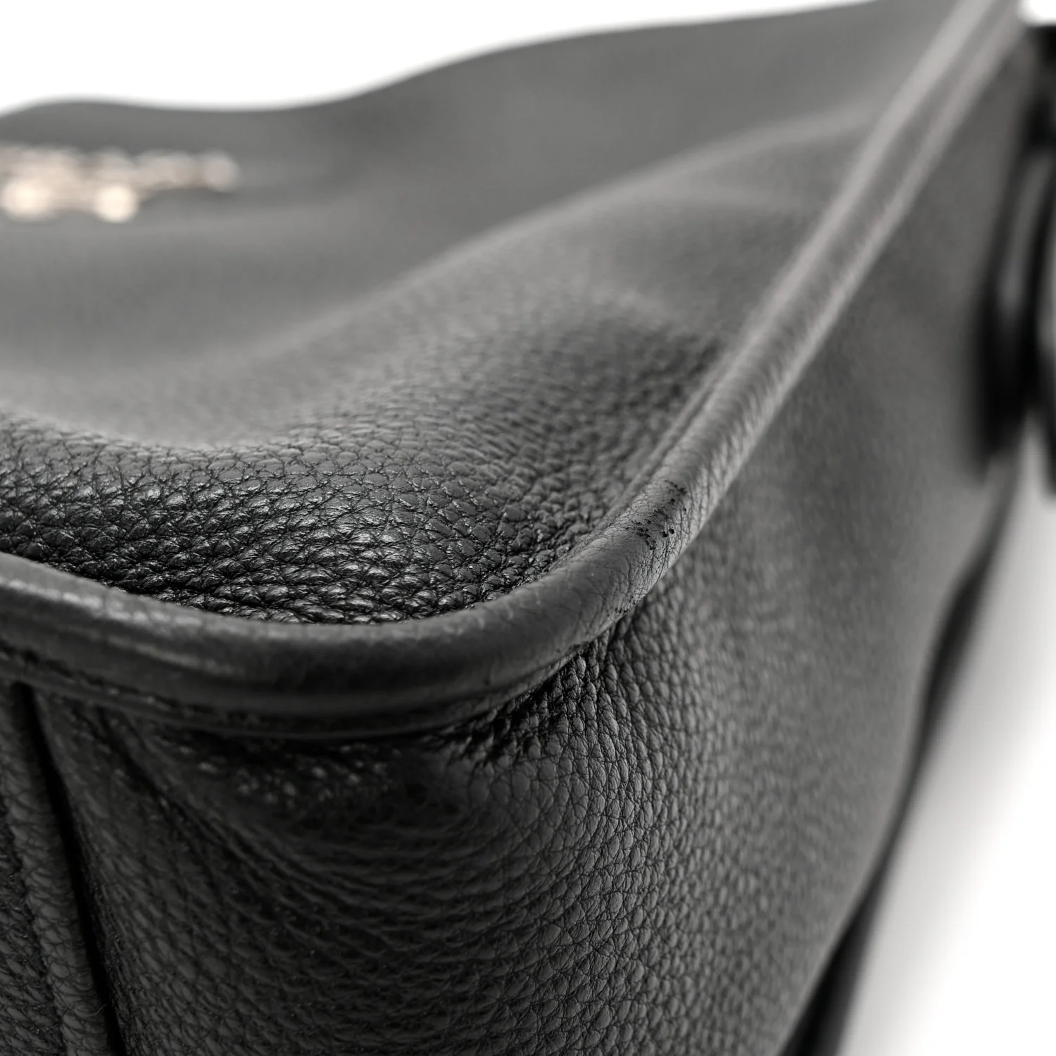 Vitello Daino Soft Hobo Messenger Bag Black - Top Club