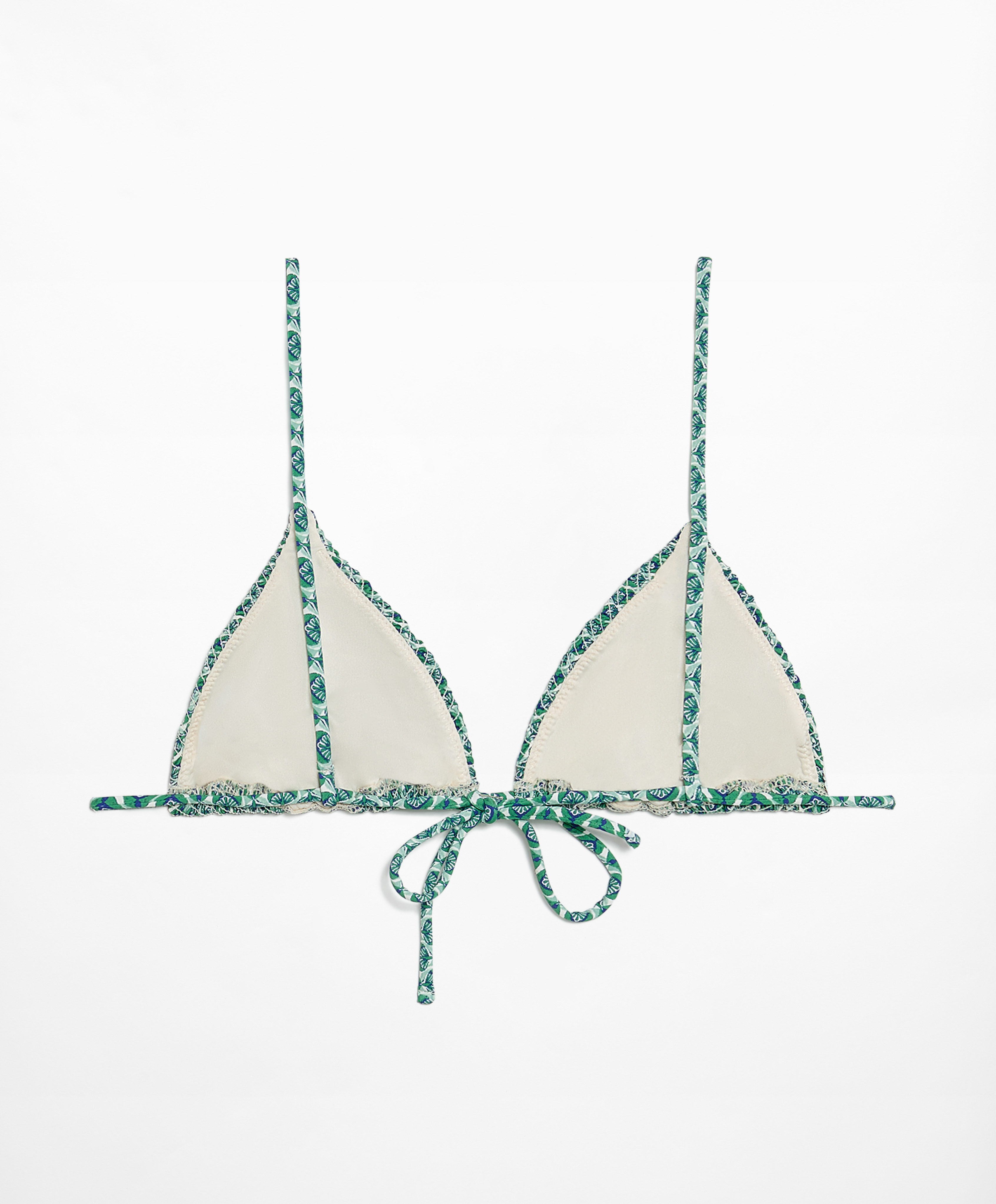 OYSHO Smock stamp print triangle bikini top