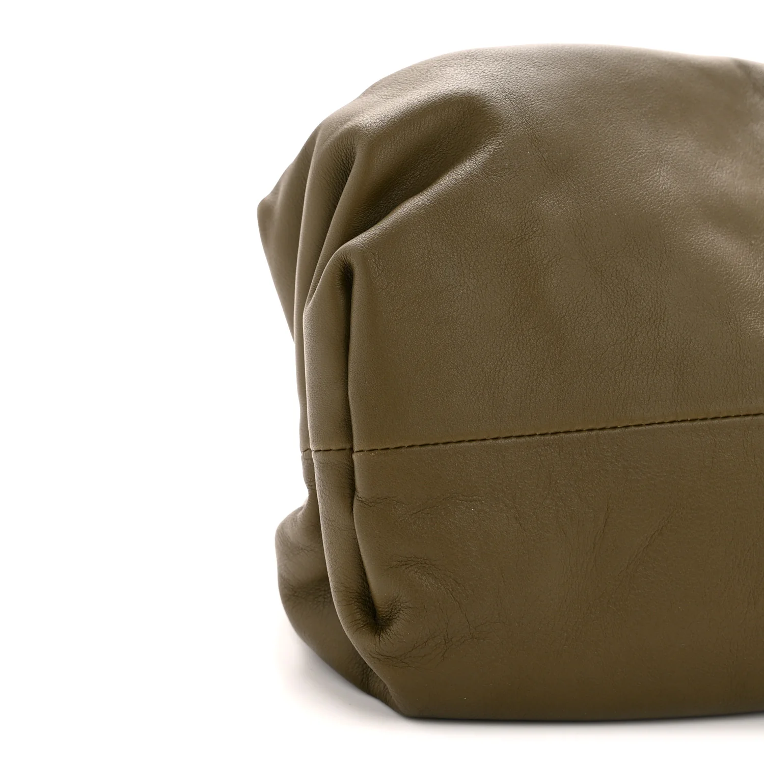 Smooth Butter Calf The Pouch Oversized Clutch Kaki Fondent - Top Club