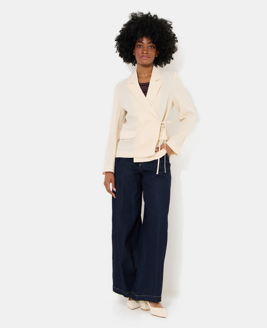 Pimkie Veste blazer fluide portefeuille avec nouette