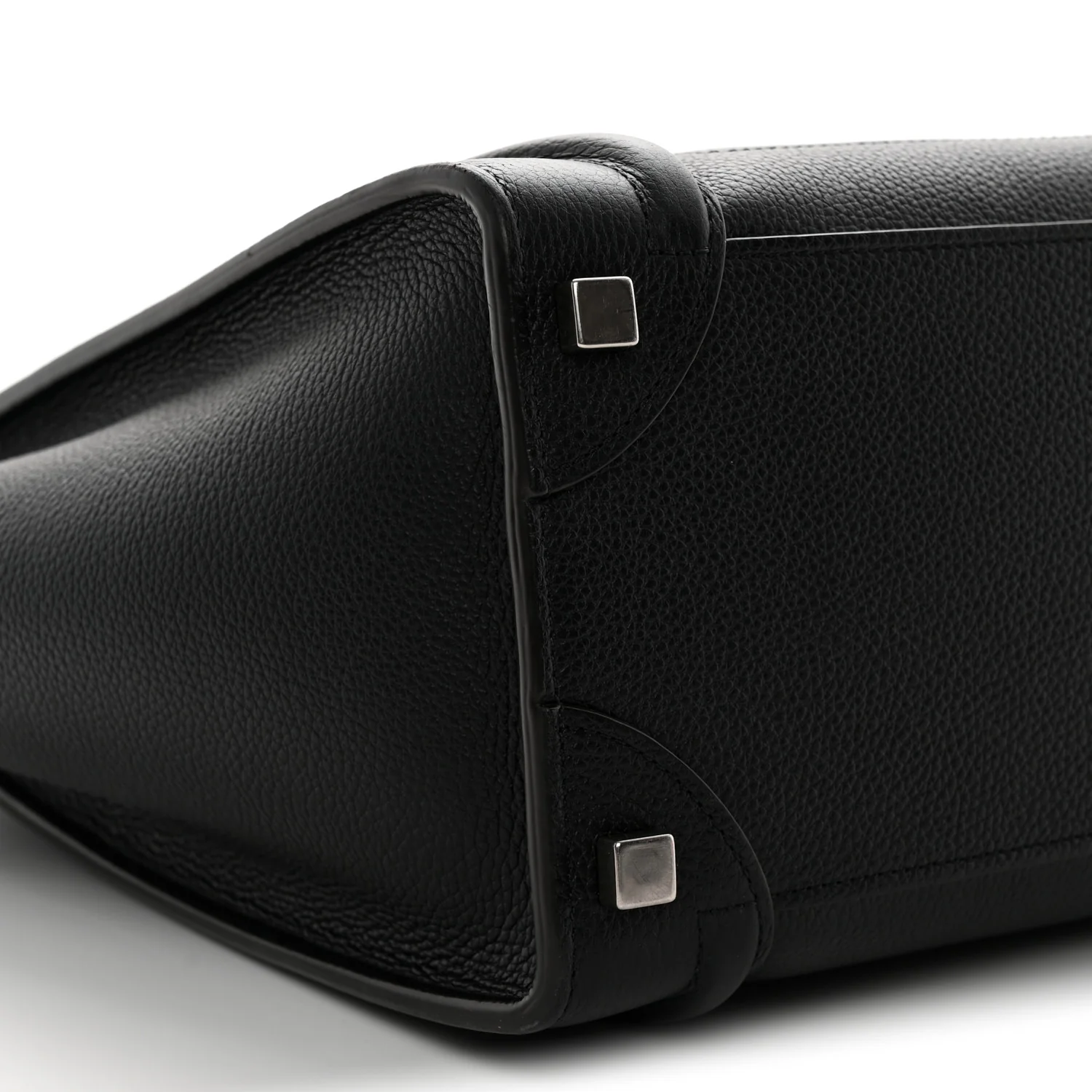 Drummed Calfskin Micro Luggage Black - Top Club